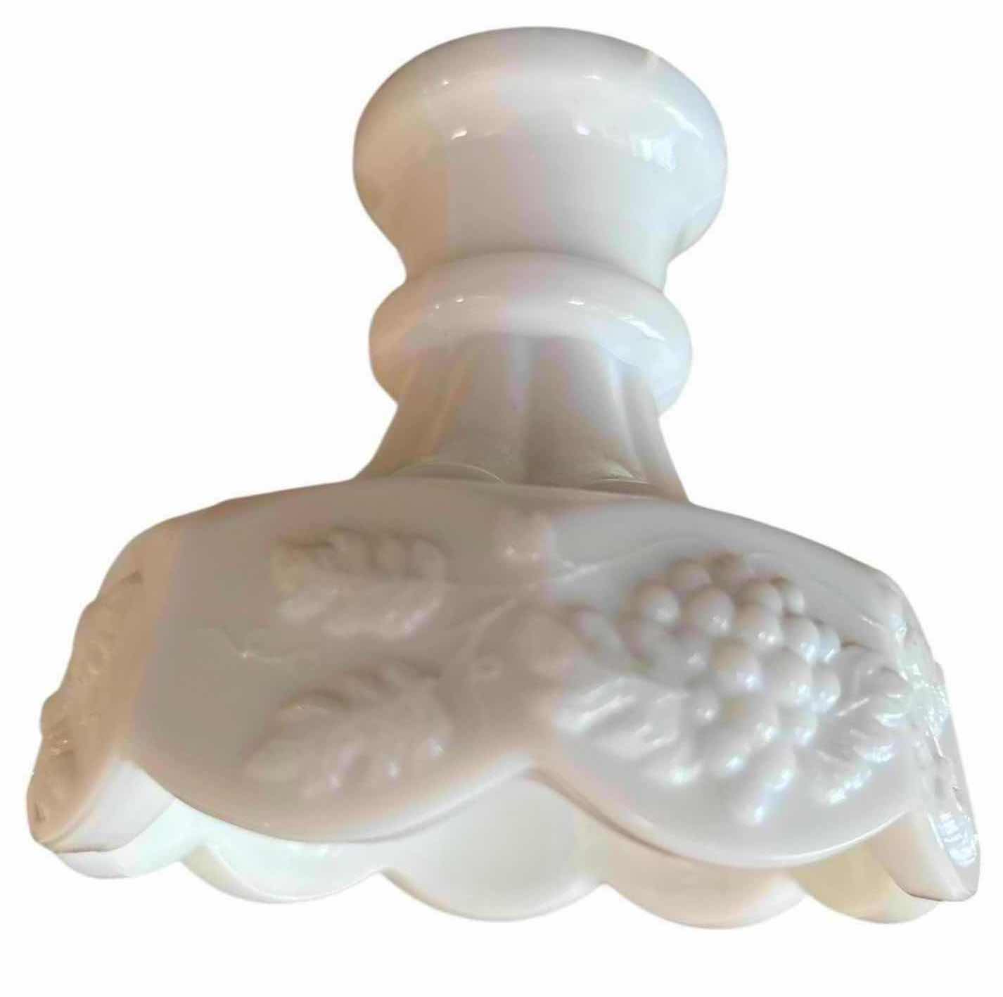 Photo 1 of (2)PCS WESTMORELAND MILK GLASS CANDLE HOLDERS H4”