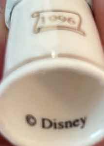 Photo 1 of (2)PCS VINTAGE DISNEY STERLING CLASSICS MICKEY & MINNIE CHRISTMAS BELL THIMBLE W ORIGINAL RECEIPT H2”