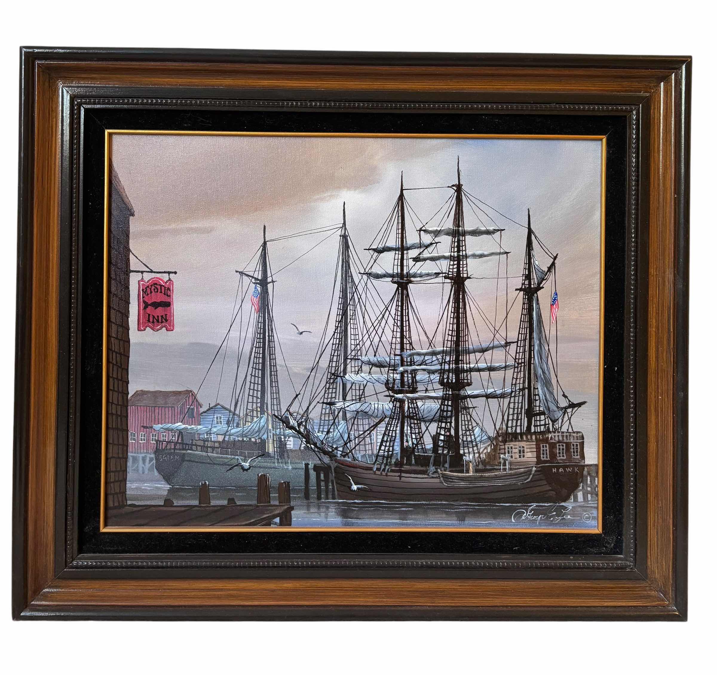 Photo 1 of OIL PAINTING BY GEORGE E LEE 26” X H22” WITH CERTIFICATE OF AUTHENTICITY