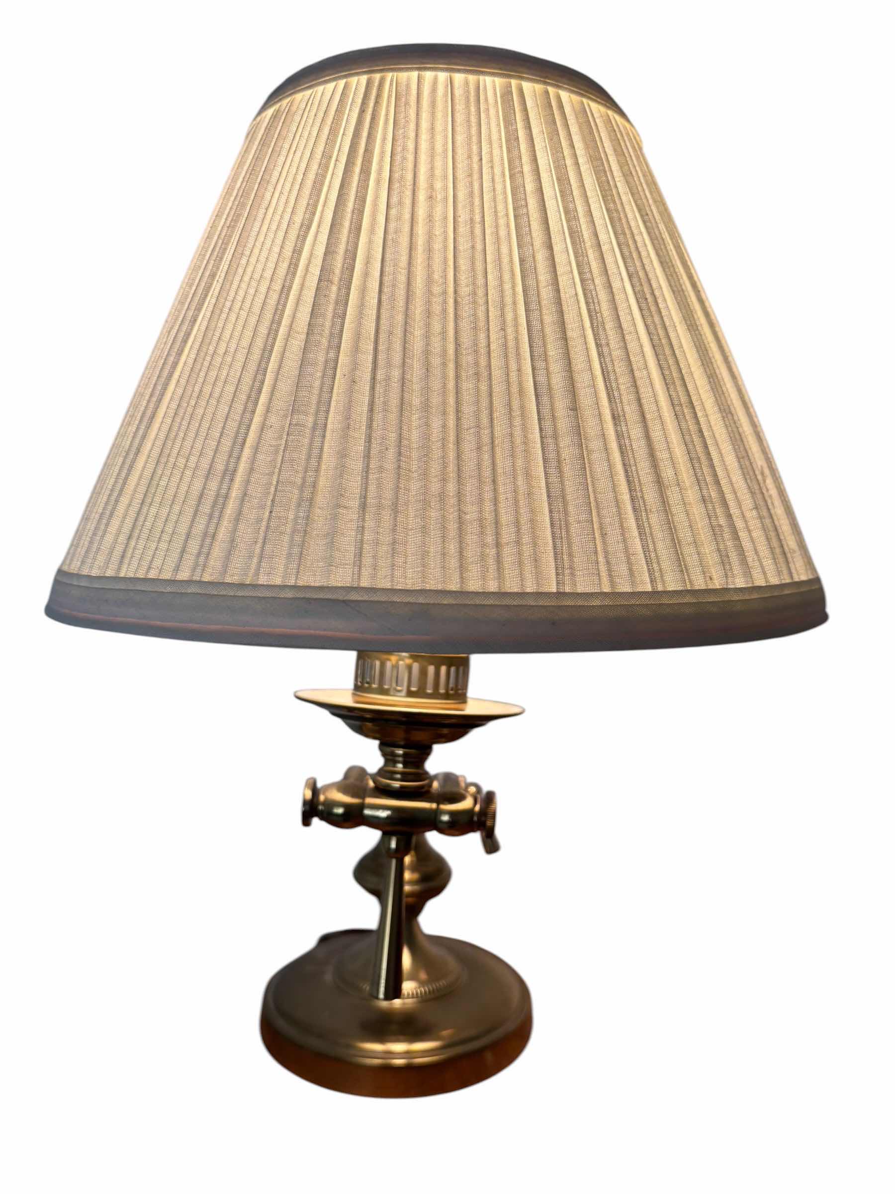 Photo 1 of VINTAGE BRASS SWING ARM TABLE LAMP WITH ADJUSTABLE ARTICULATING ARM