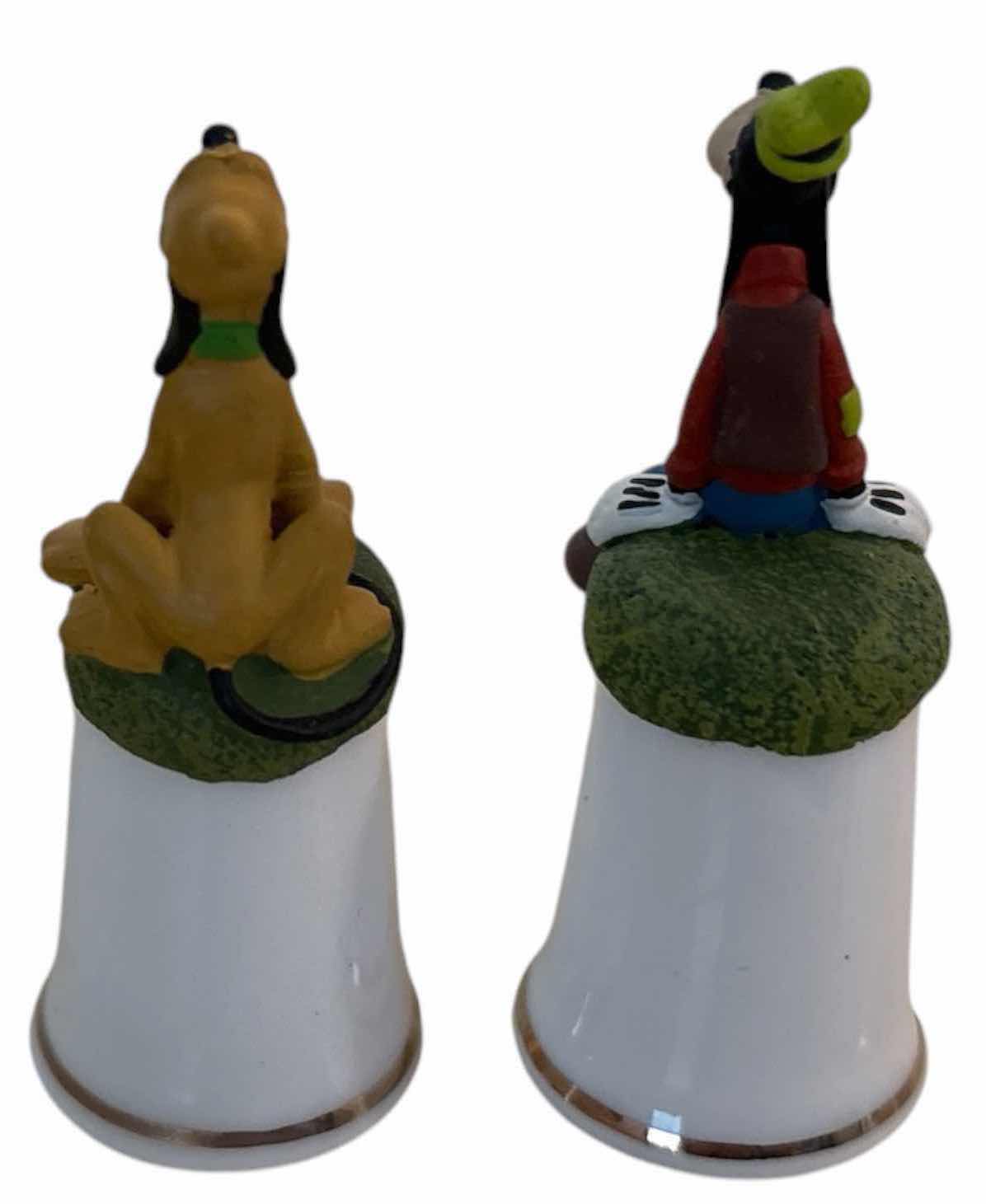 Photo 1 of (2)PCS VINTAGE GOOFY AND PLUTO THIMBLE W ORIGINAL RECEIPT H2”