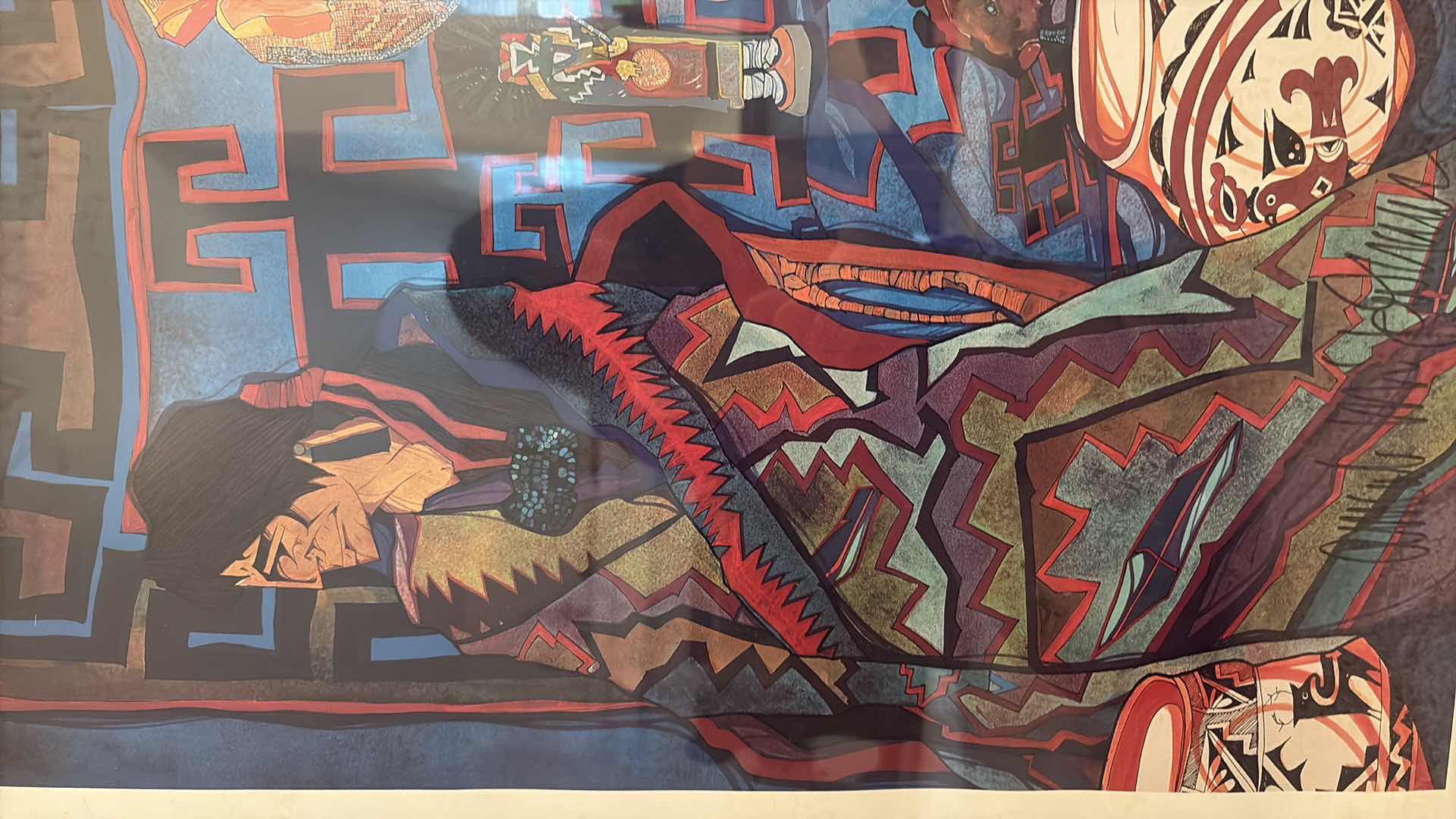 Photo 1 of FRAMED ARTWORK FRAMED AMADO M. PEÑA JR. SOUTHWEST NATIVE AMERICAN MESTIZO SERIES PRINT SIGNED 18.5”X25”