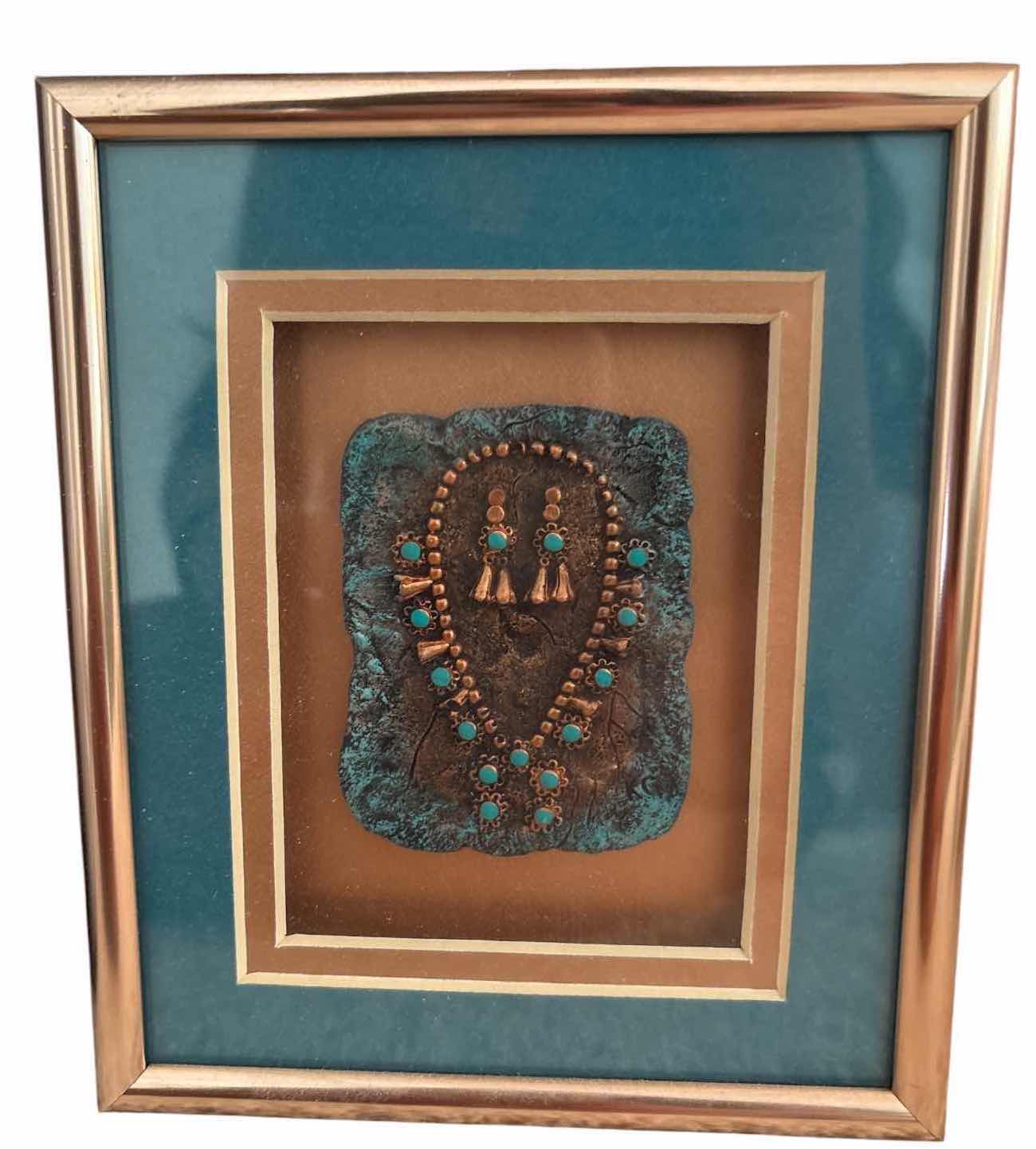 Photo 1 of FRAMED ARTWORK SOUTHWEST “SQUASH BLOSSOM” SHADOW BOX 5.75”X7”