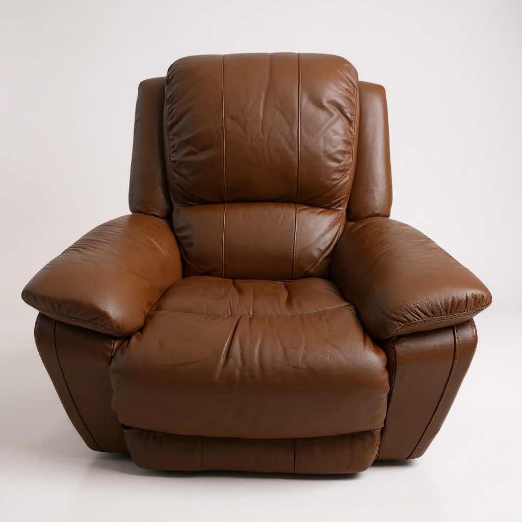 Photo 1 of LAZ BOY BROWN LEATHER RECLINER