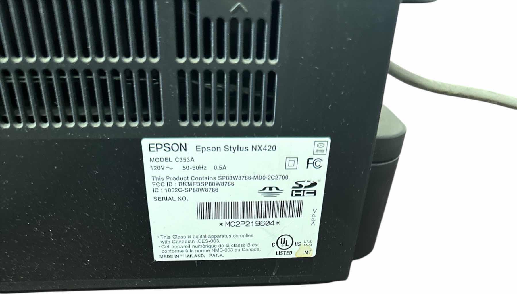 Photo 1 of EPSON STYLUS NX420 PRINTER