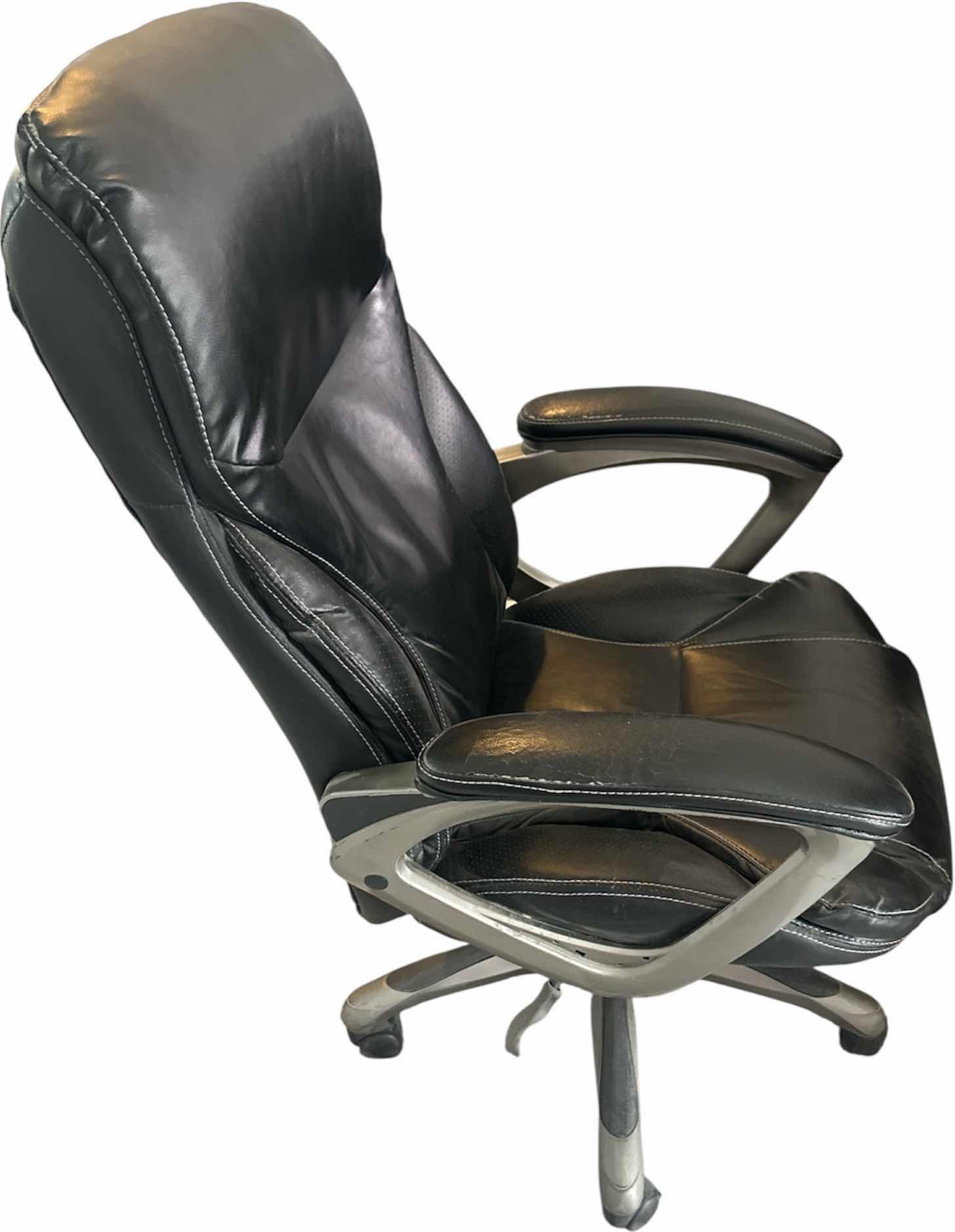 Photo 1 of BLACK LEATHER EXECUTIVE STYLE OFFICE CHAIR
26” X 24” X H 41”