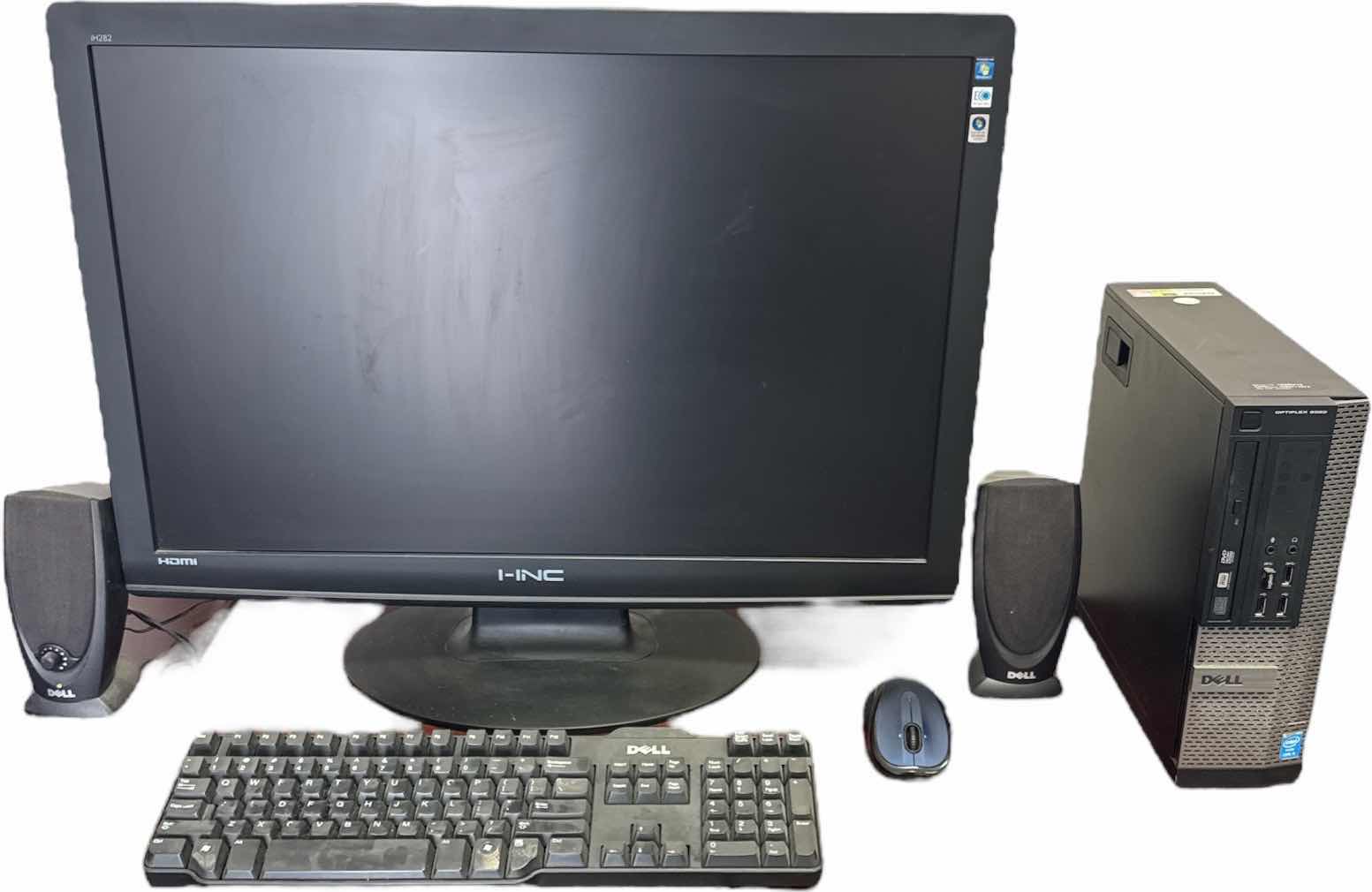 Photo 1 of *Hold* DELL DESKTOP COMPUTER, MONITOR, KEYBOARD, WIRELESS MOUSE AND SPEAKERS