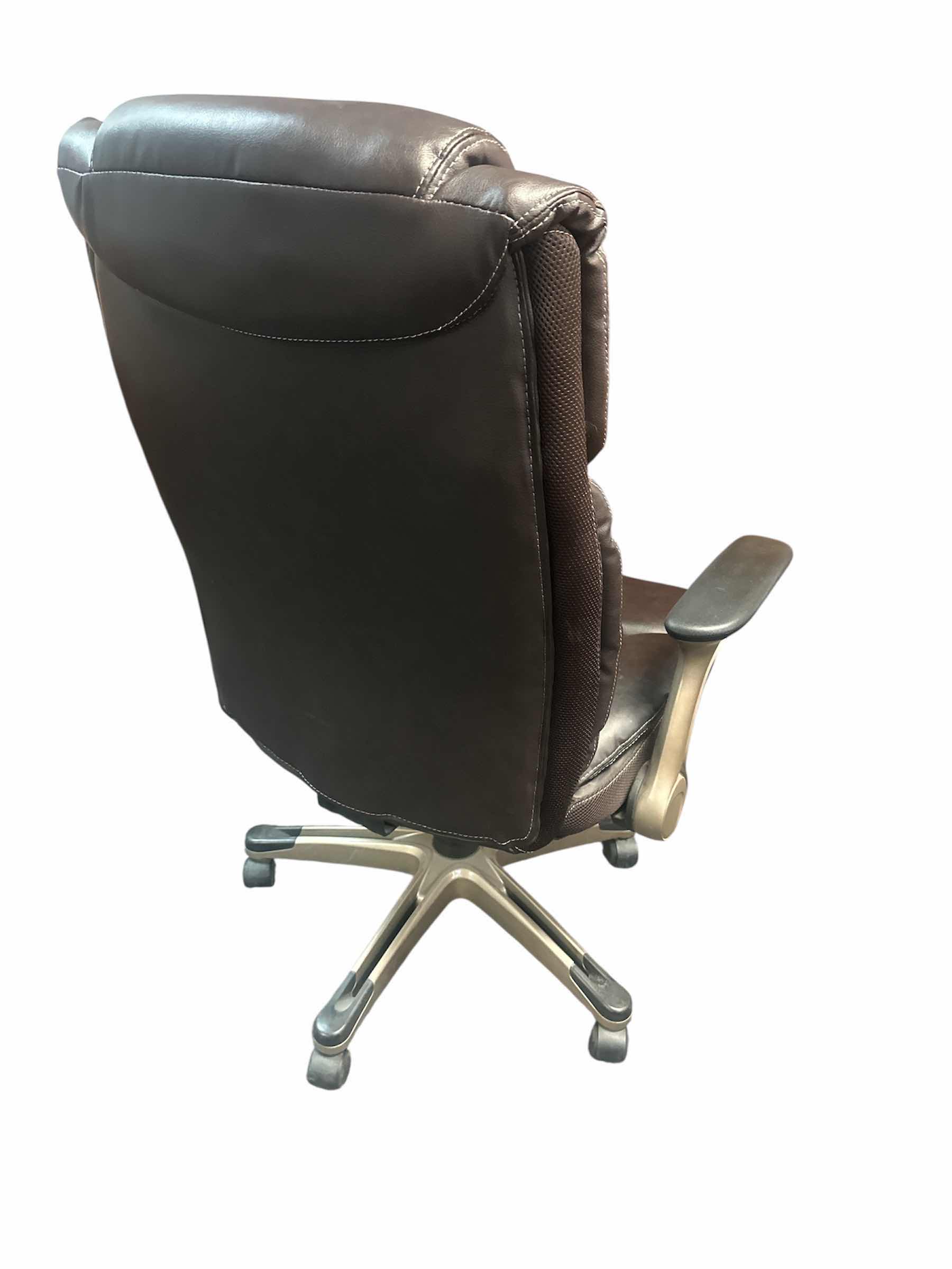 Photo 2 of BROWN LEATHER EXECUTIVE OFFICE CHAIR
29” X 27” X 44.5”H