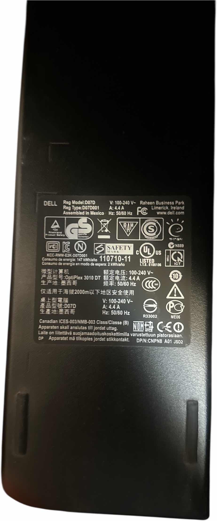 Photo 3 of DELL OPTIPLEX 3010 DESKTOP COMPUTER WITH ASUS 19” MONITOR