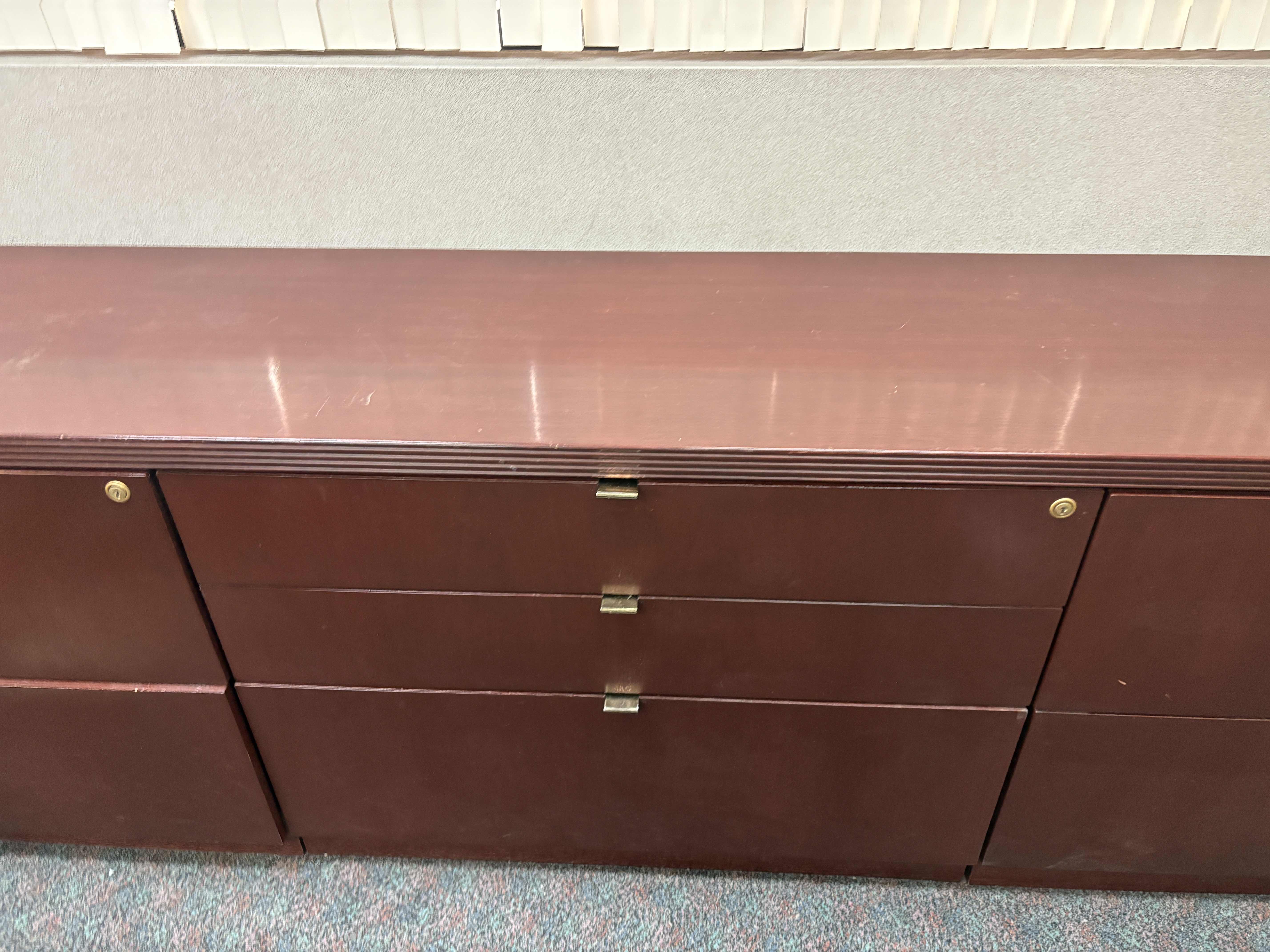 Photo 1 of 7 DRAWER HARDWOOD FILE CABINET 108”X 18”X 29”H