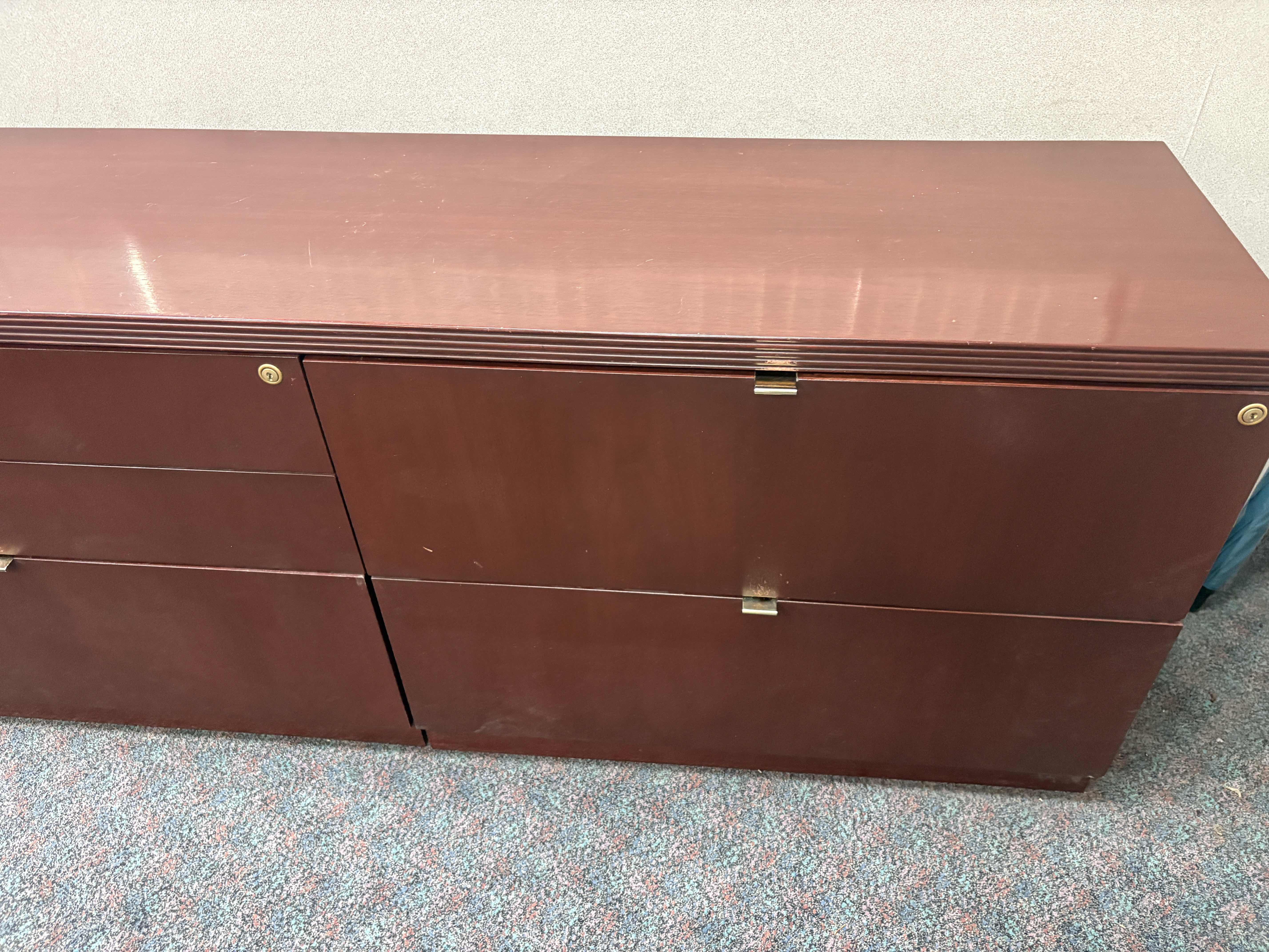 Photo 1 of 7 DRAWER HARDWOOD FILE CABINET 108”X 18”X 29”H