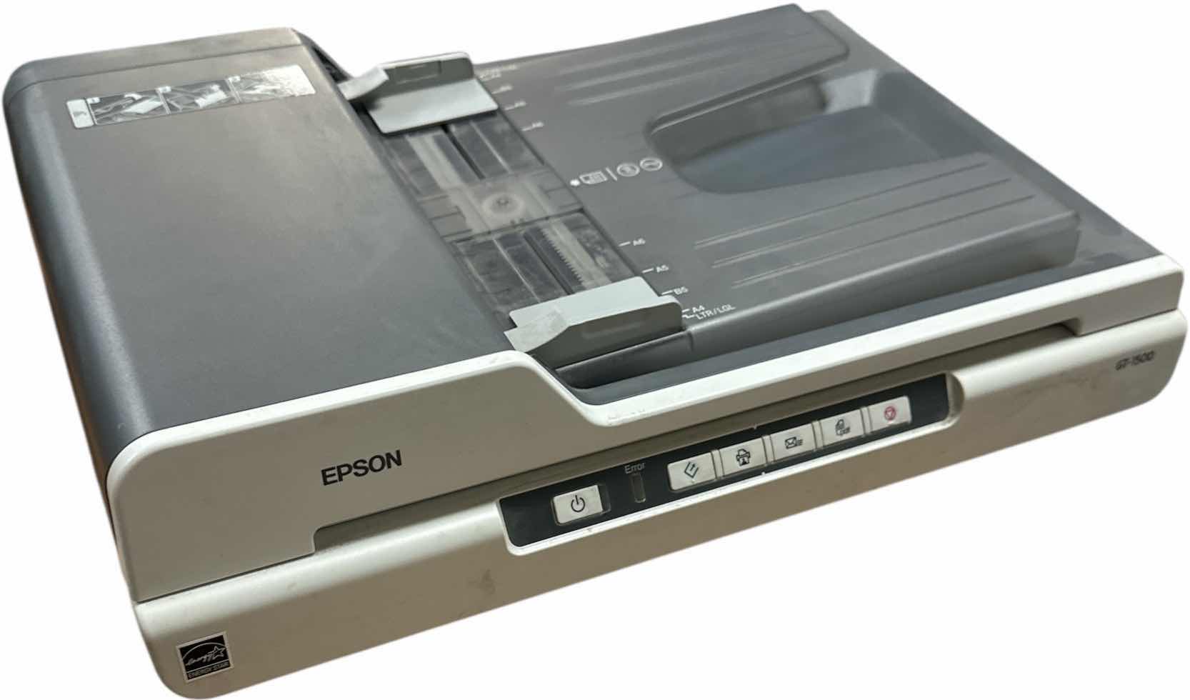 Photo 1 of EPSON WORKFORCE GT-1500 COLOR DOCUMENT SCANNER
18.5” X 13” X 5”H