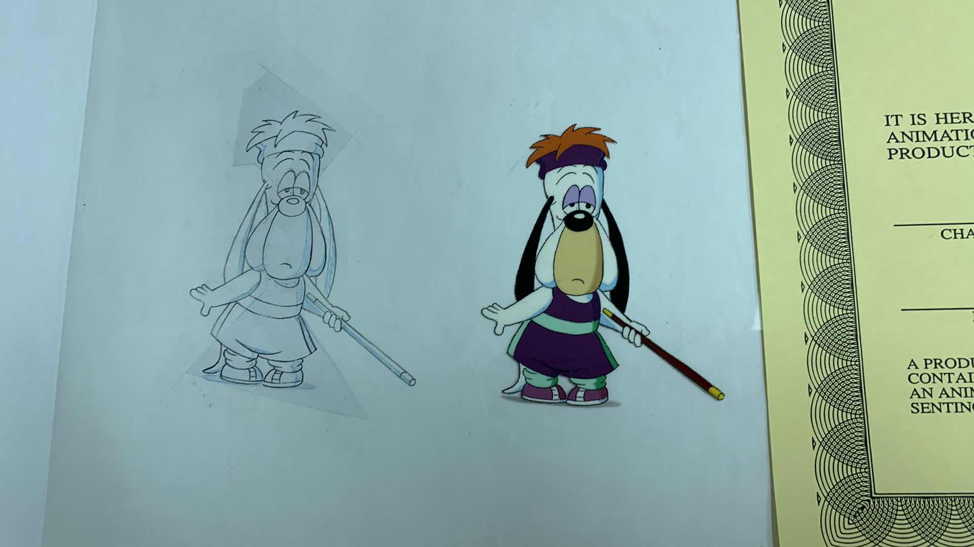 Photo 1 of VINTAGE ORIGINAL HANNA BARBERA LINE ART OF DROOPY D47 12” X 10.5”