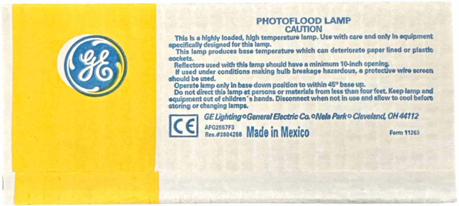 Photo 1 of 5- 500W GENERAL ELECTRIC PHOTOFLOOD LAMP BULBS