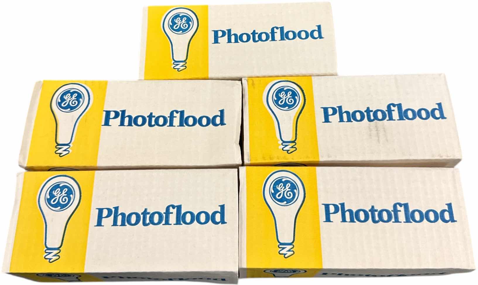 Photo 1 of 5- 500W GENERAL ELECTRIC PHOTOFLOOD LAMP BULBS