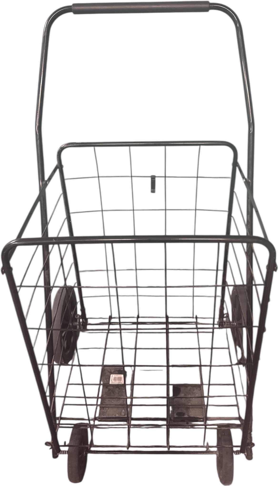 Photo 1 of BLACK METAL FOLDABLE SHOPPING CART
18” X 14” X H40”