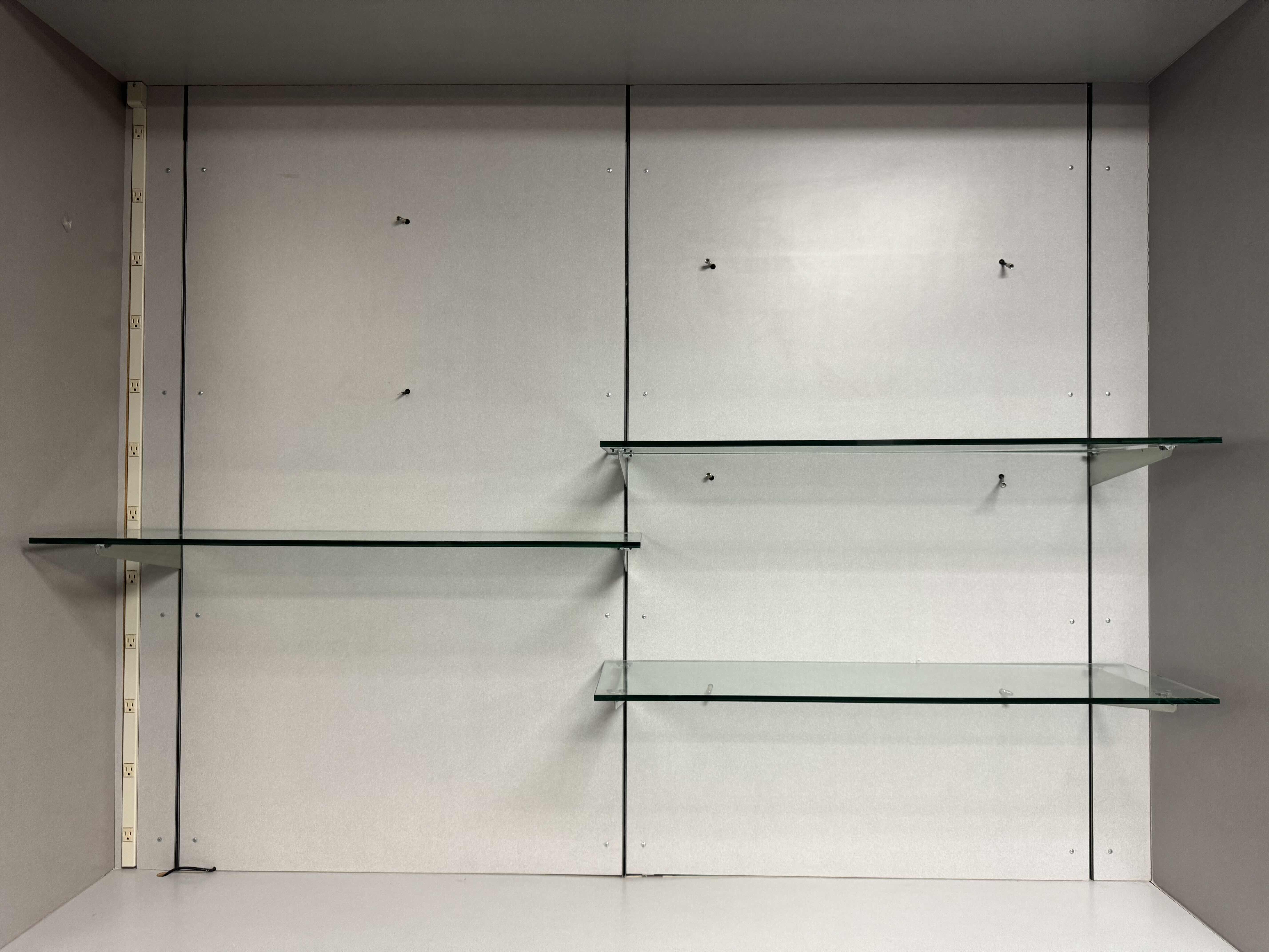 Photo 1 of 3- GLASS SHELVES WITH METAL BRACKET HOLDERS 
48” X 14” X H0.5”