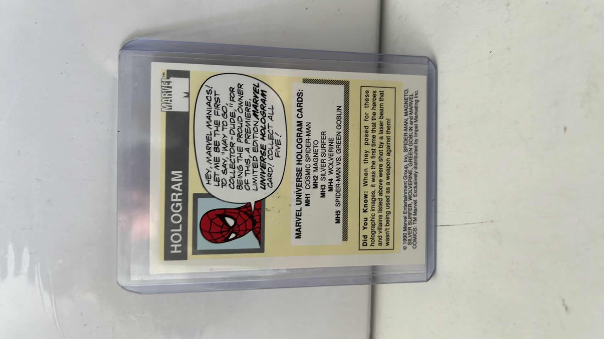 Photo 1 of 1990 AMPEL MARVEL UNIVERSE HOLOGRAM CARD MAGNETO $35