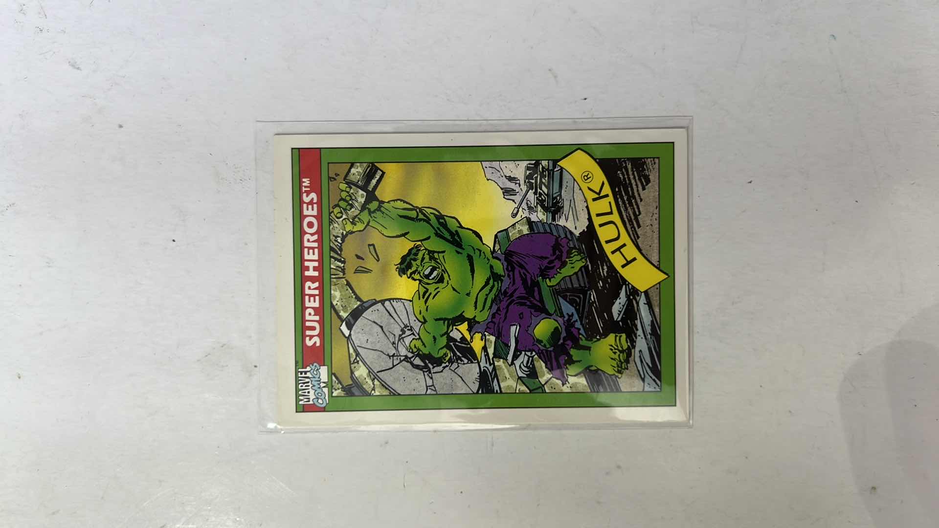 Photo 1 of 1990 IMPEL MARVEL UNIVERSE SUPER HEROES CARD 3 HULK