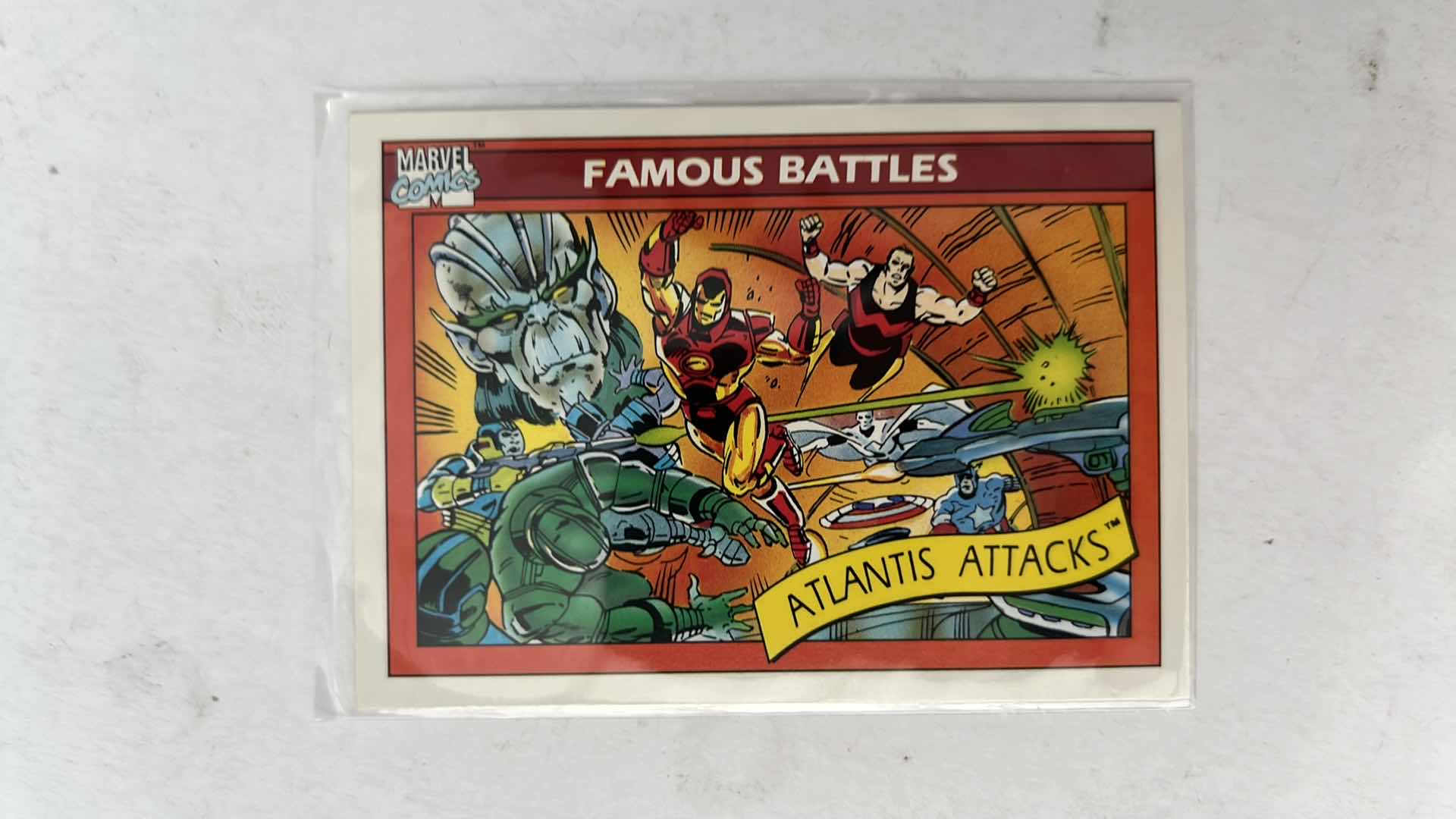 Photo 1 of 1990 IMPEL MARVEL UNIVERSE FAMOUS BATTLES ATLANTIS ATTACKS CARD 104 $15