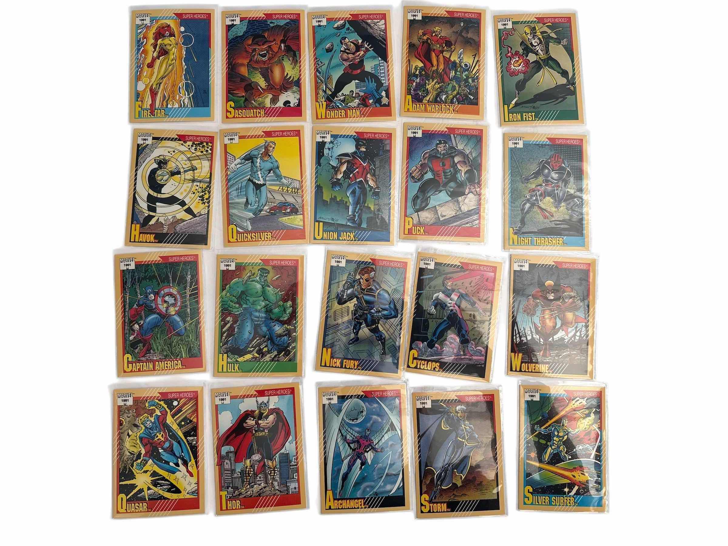 Photo 1 of 20-1991 MARVEL IMPEL TRADING CARDS SERIES II  RANDOM