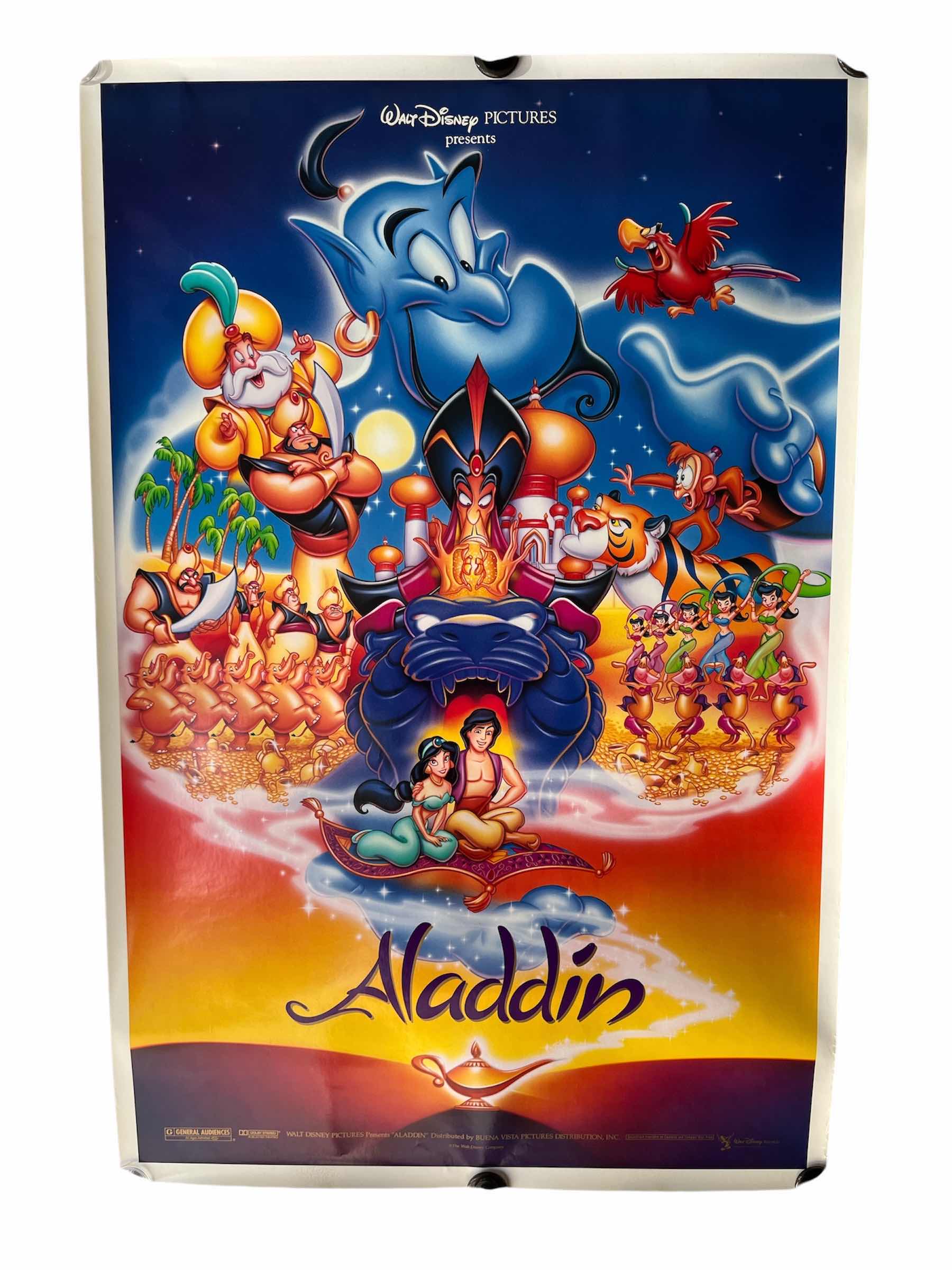Photo 1 of ALADDIN CAST MOVIE POSTER 27”W X 40”H