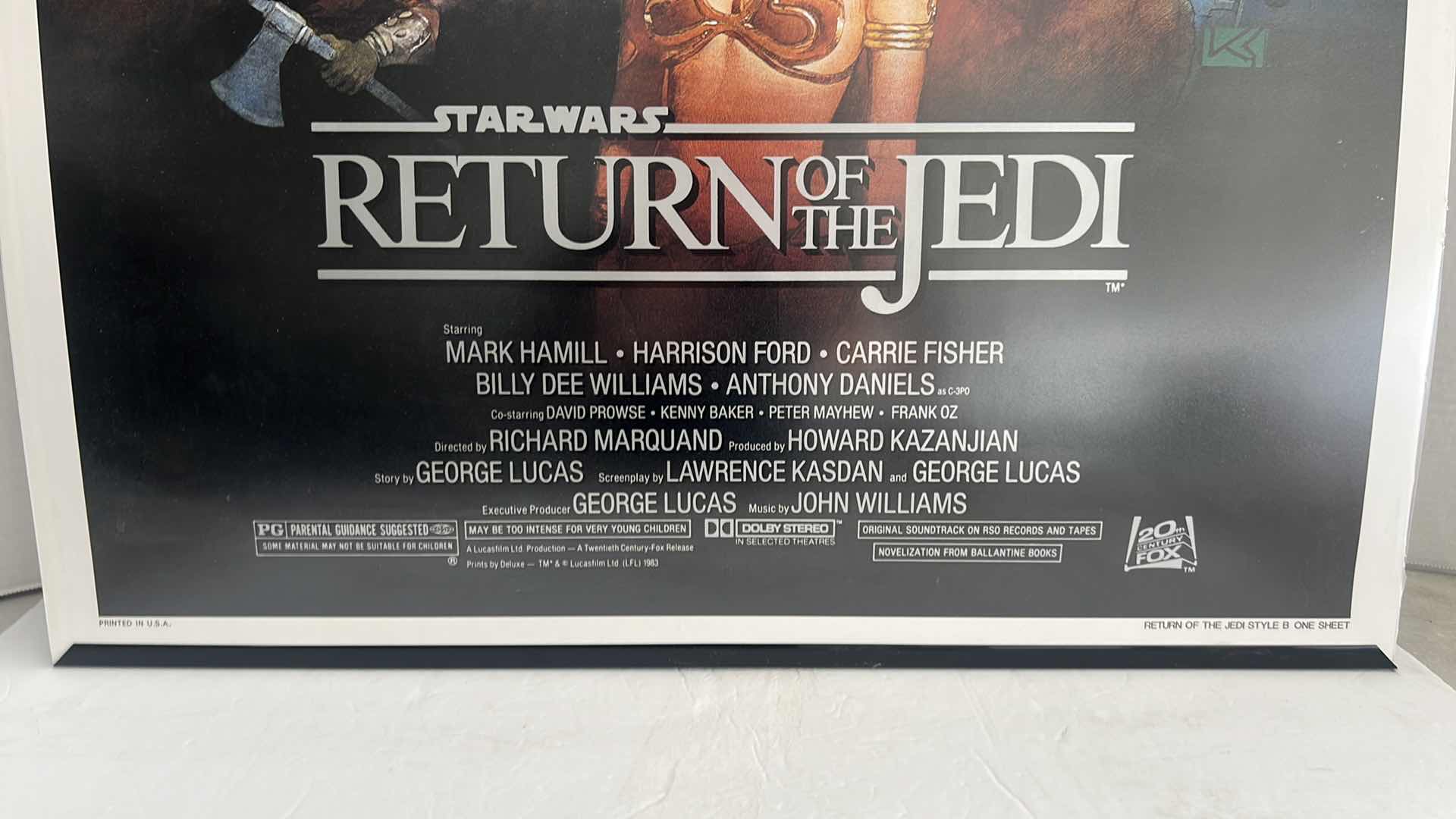 Photo 1 of ORIGINAL STAR WARS RETURN OF THE JEDI MOVIE POSTER ONE-SIDED 27”W X 40”H