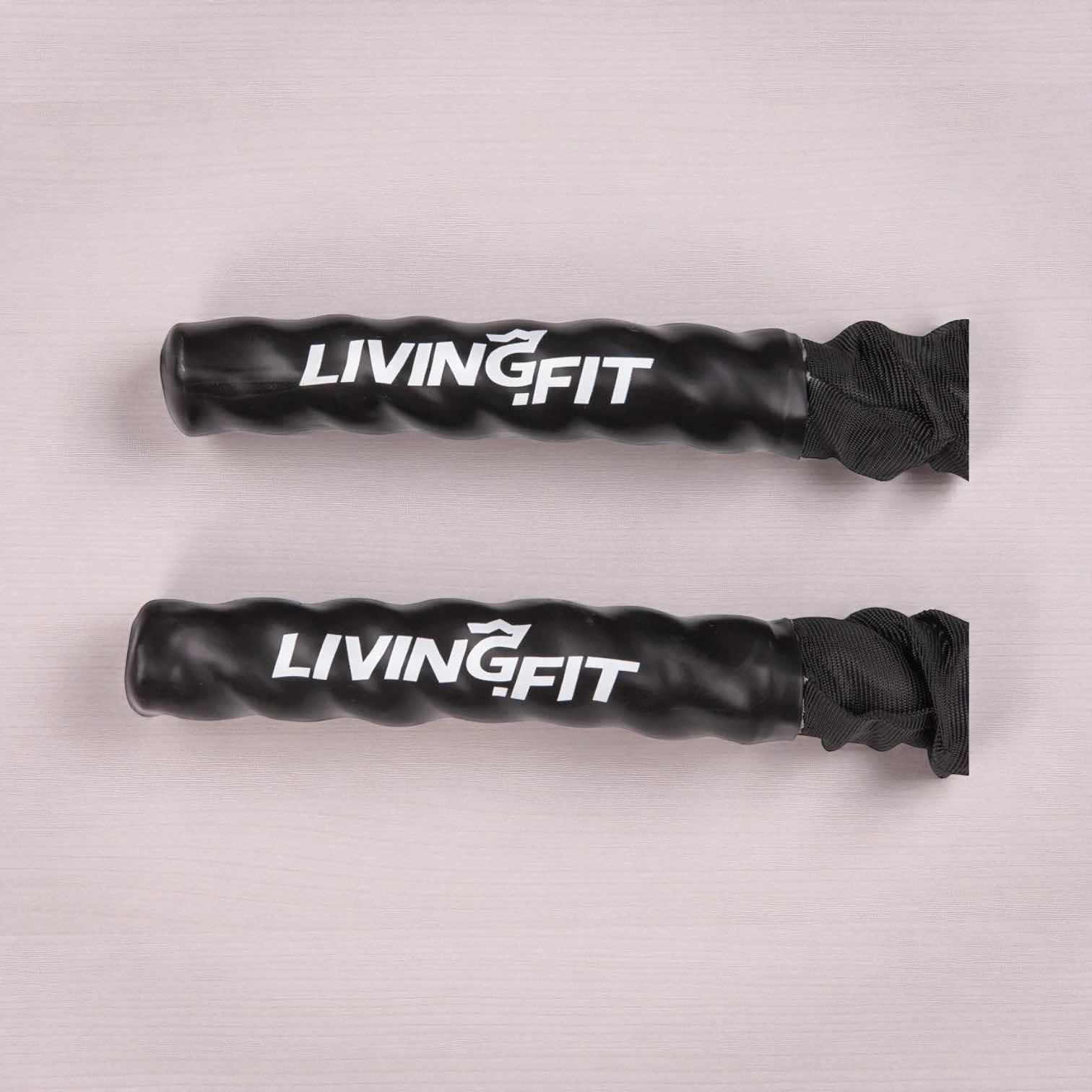 Photo 1 of 30 FT LONG, 1.5” DIAMETER BATTLE ROPE WITH BLACK CANVAS COVERING FROM LIVING FIT