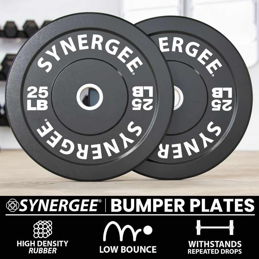 View 2 of NEW 35 LB YELLOW BUMPER WEIGHTED PLATE 17.5” DIAMETER AND 2” IN COLLAR OPENING