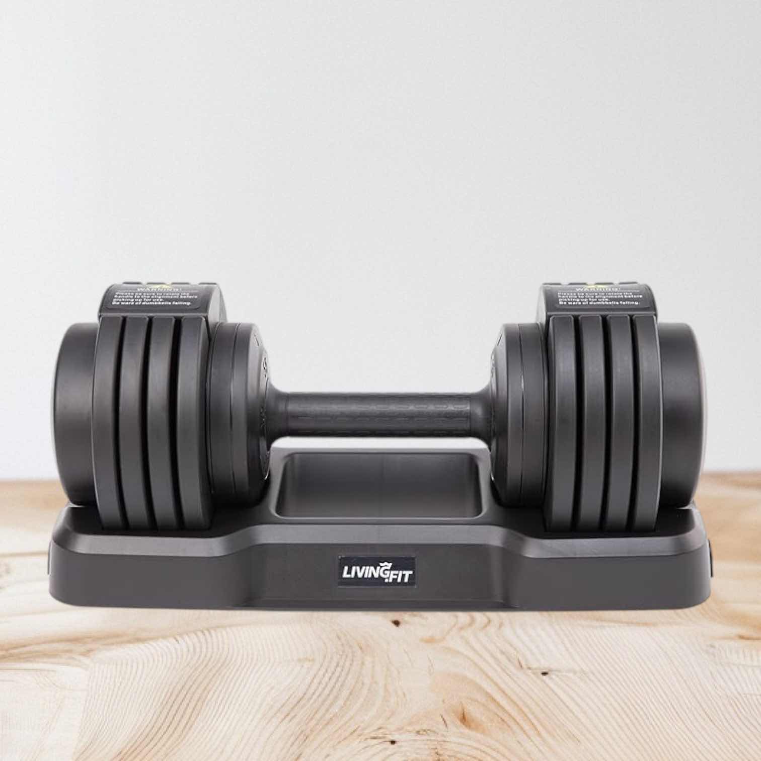 Photo 1 of 55 LB BLACK ADJUSTABLE DUMBBELL (1 DUMBBELL IN BOX)