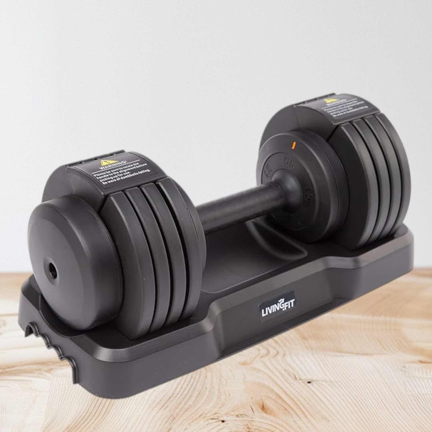 Photo 1 of NEW IN BOX 15-55 LB BLACK ADJUSTABLE DUMBBELL (1 DUMBBELL IN BOX)