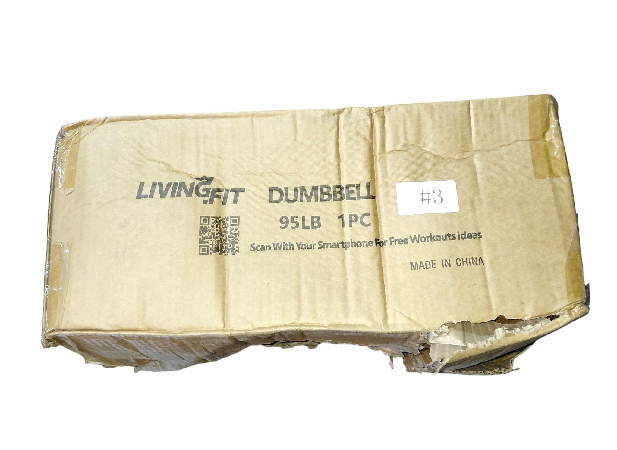 Photo 1 of NEW 95 LB RUBBER HEX HEAD DUMBBELL (SINGLE DUMBBELL)