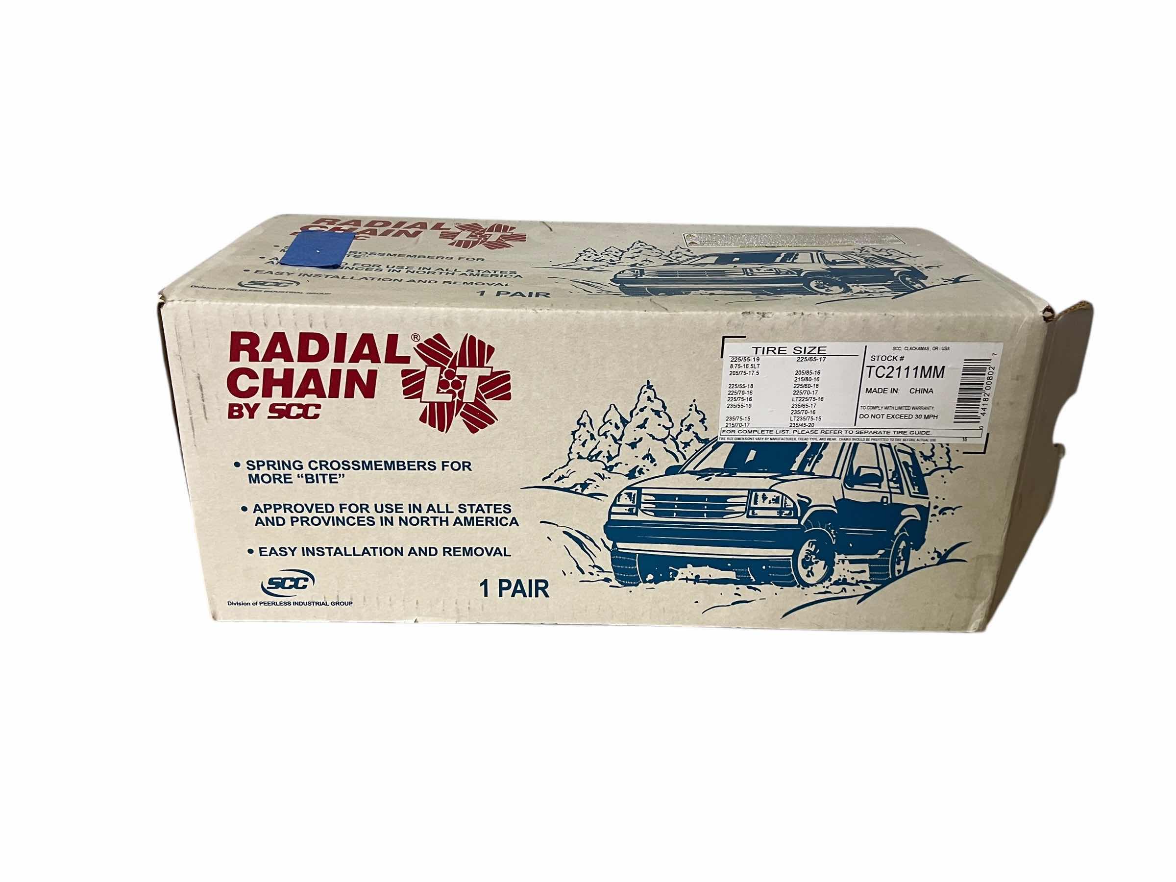 Photo 1 of RADIAL CHAINS FOR CAR TIRES 1 PAIR IN BOX