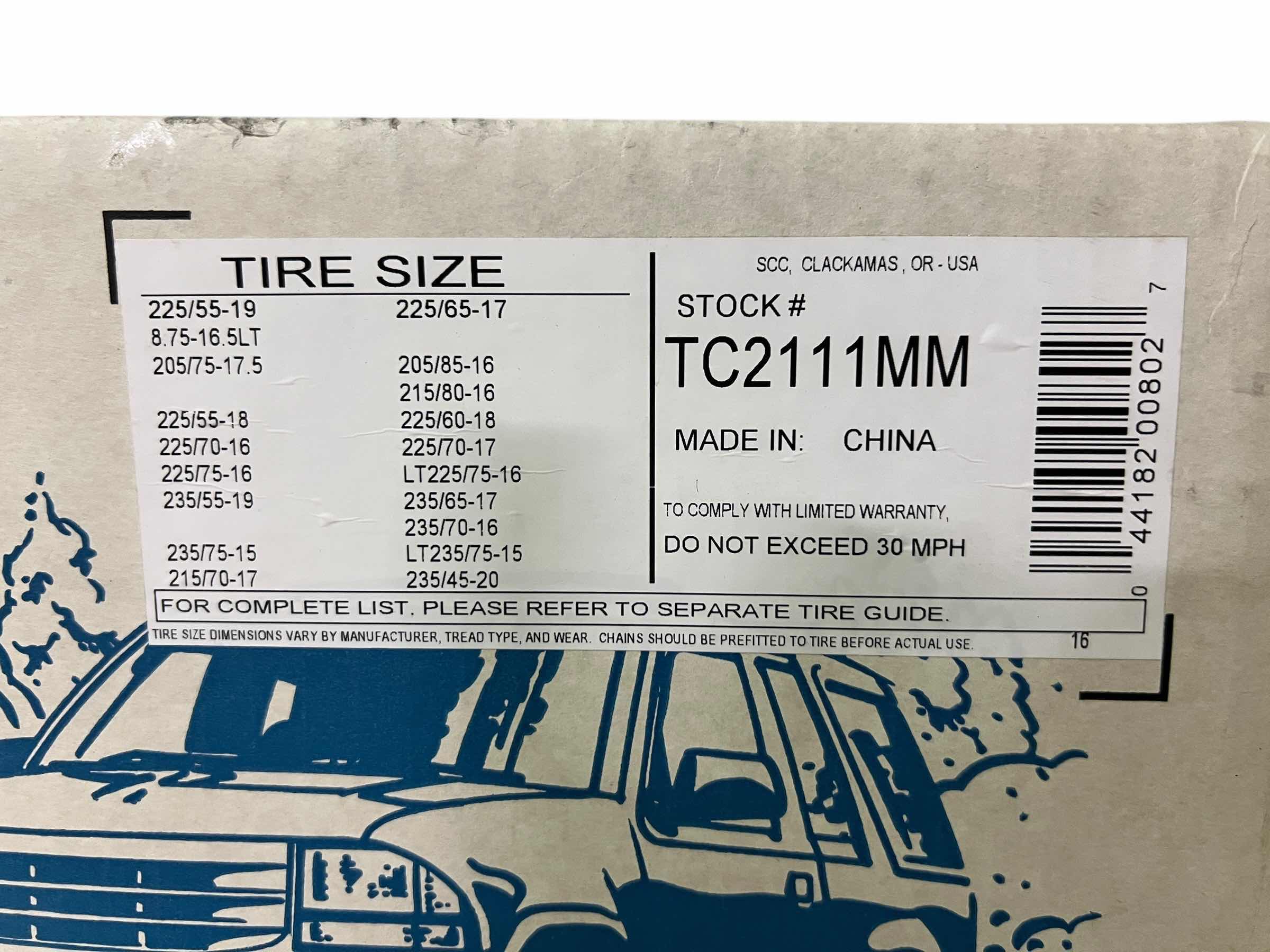 Photo 2 of RADIAL CHAINS FOR CAR TIRES 1 PAIR IN BOX