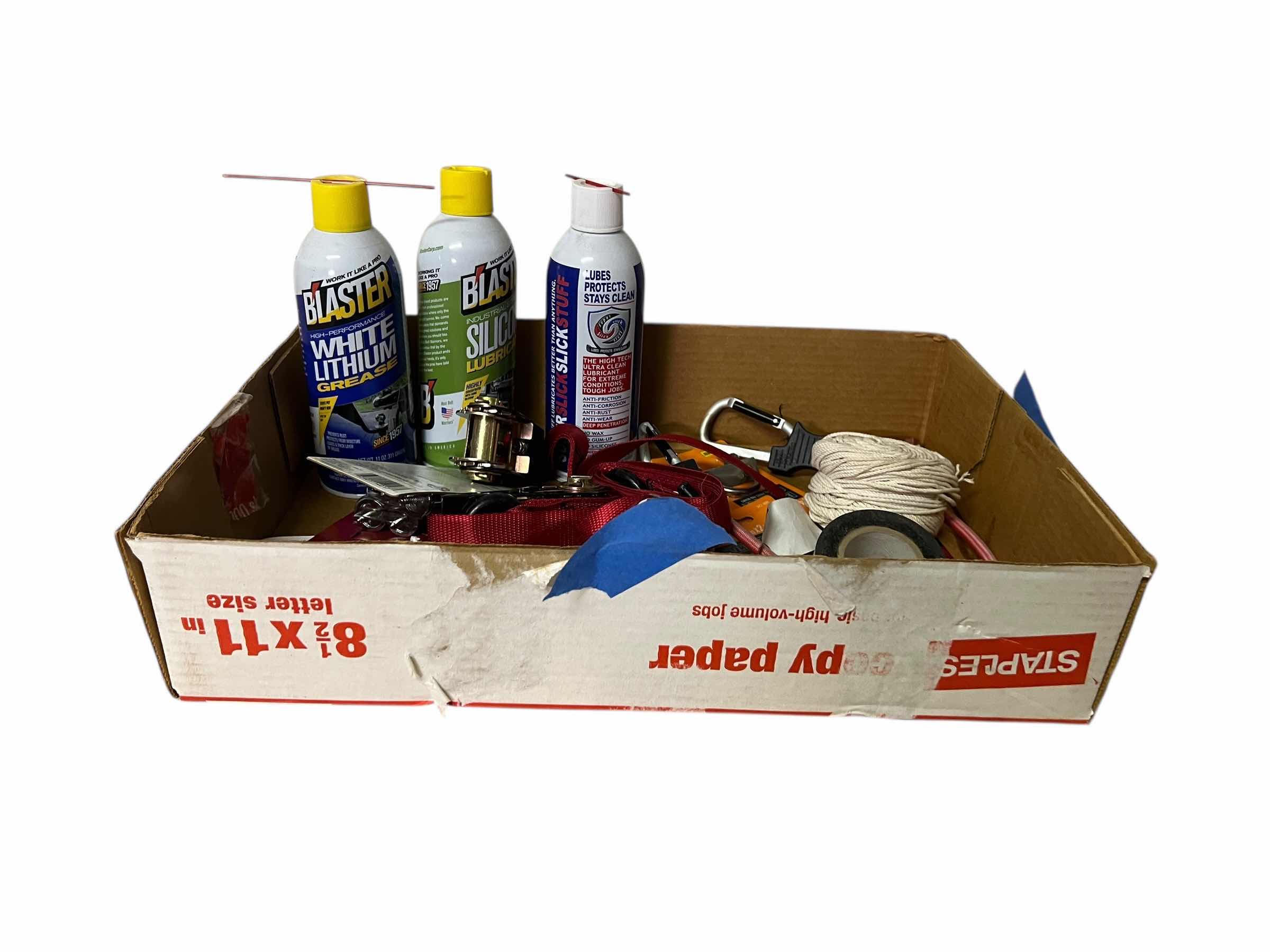 Photo 1 of BOX OF ASSORTED GARAGE ITEMS