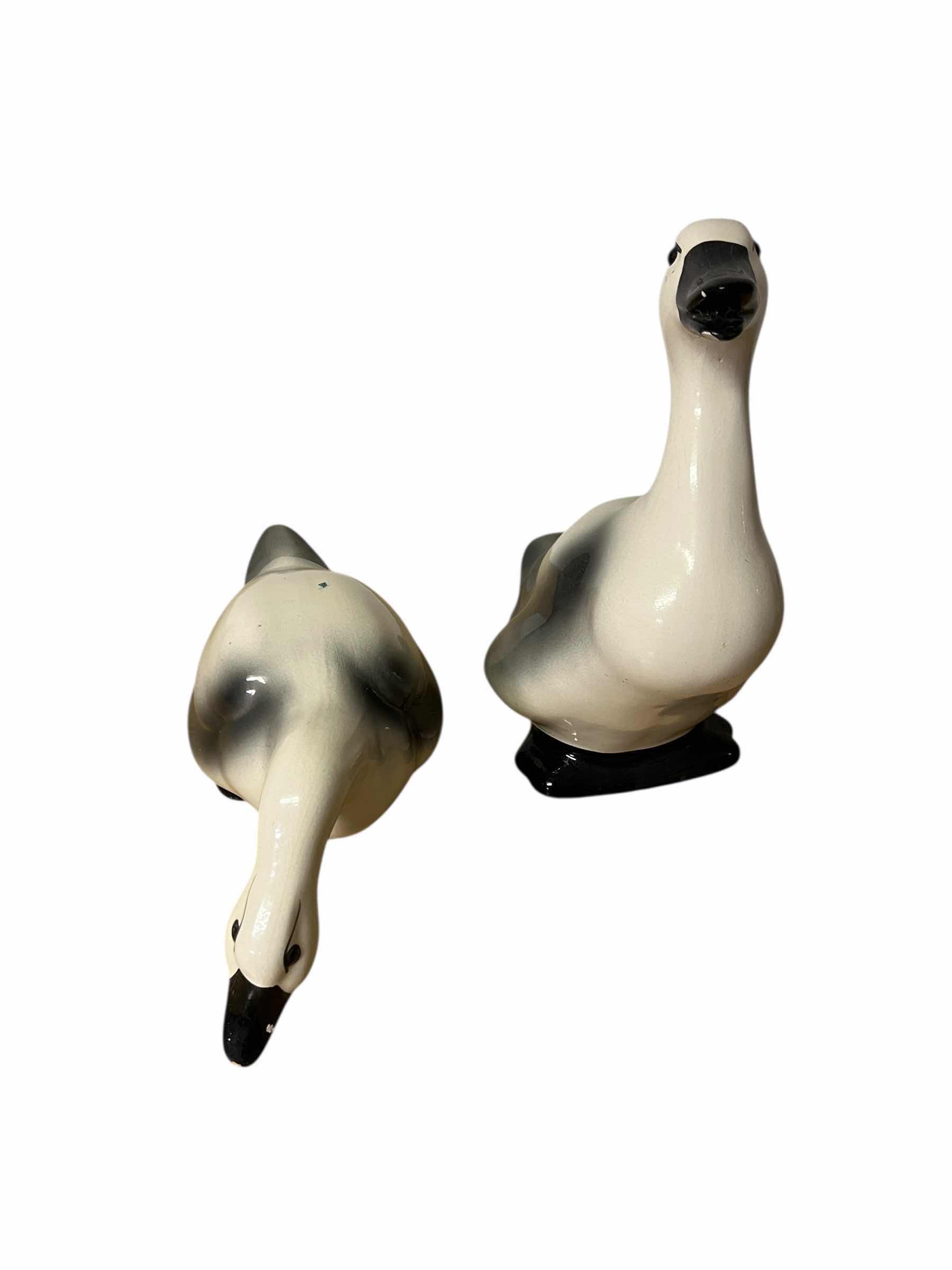 Photo 1 of 2 CERAMIC DUCK FIGURINES 15”H 15”L