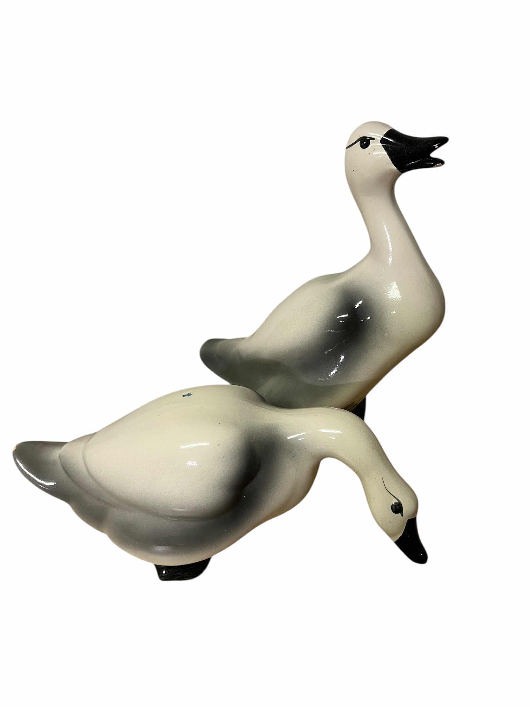 Photo 1 of 2 CERAMIC DUCK FIGURINES 15”H 15”L