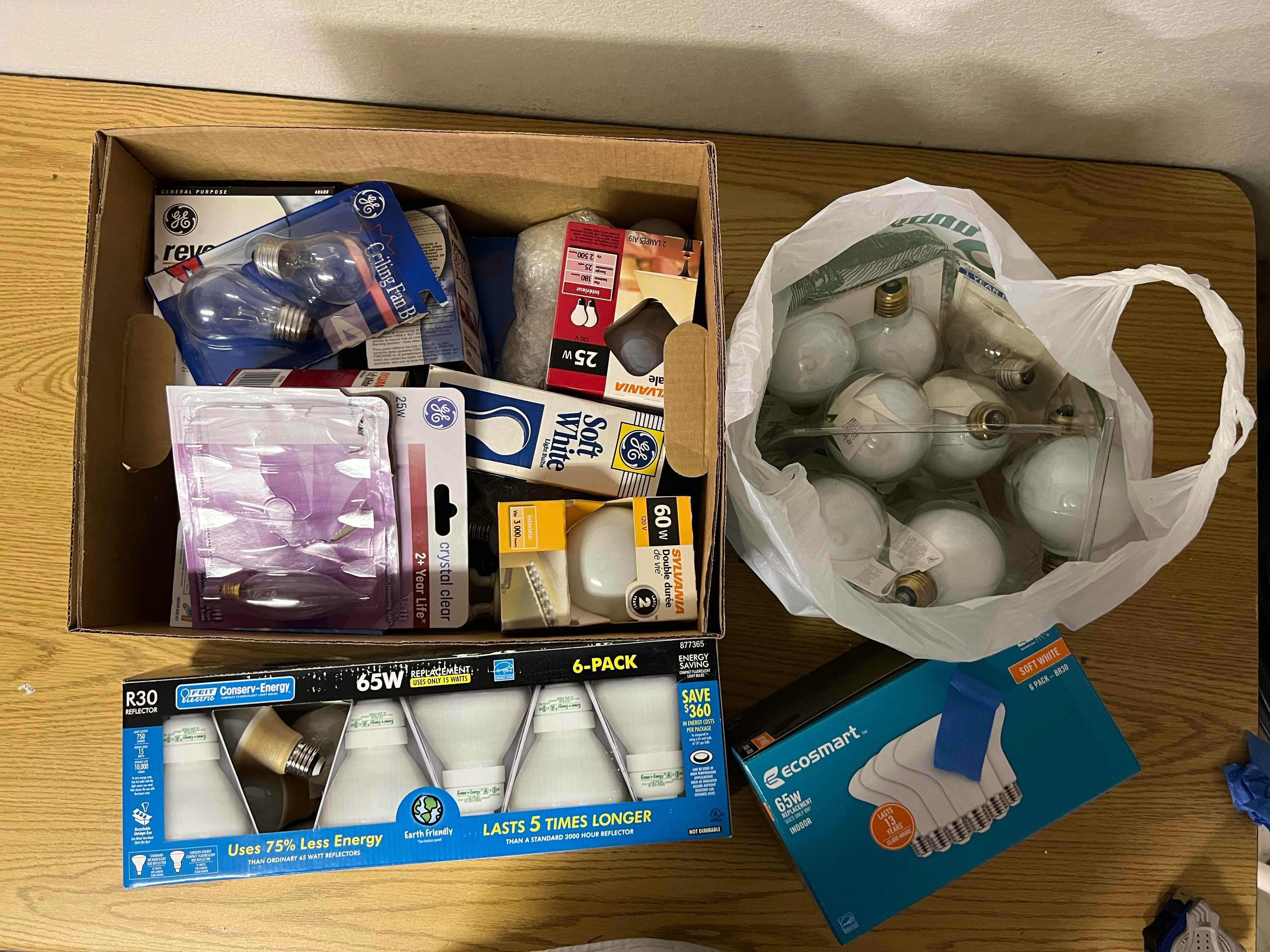 Photo 1 of ASSORTMENT OF DIFFERENT SHAPES AND SIZES LIGHTBULBS