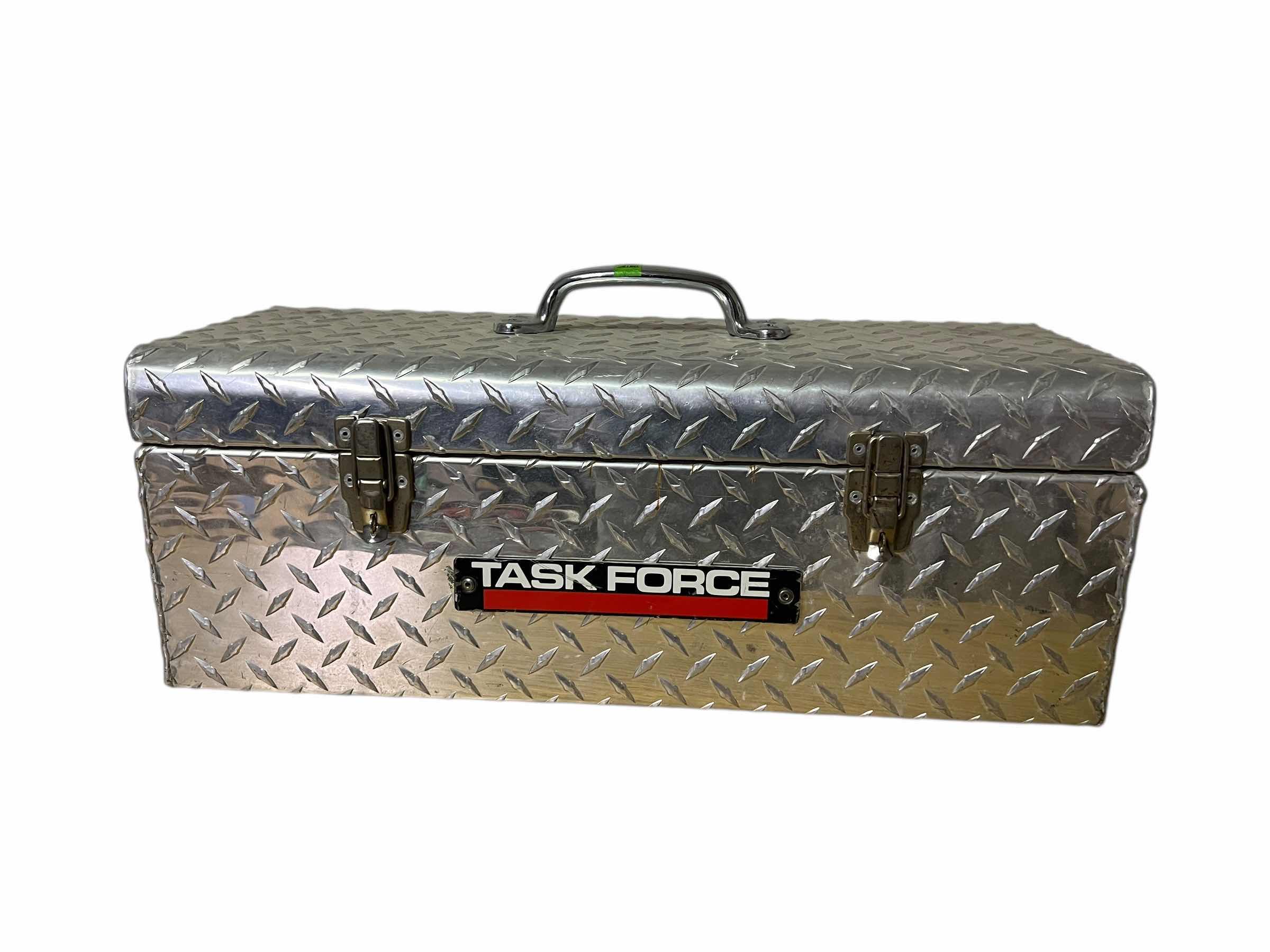 Photo 1 of TASK FORCE TOOL BOX WITH ASSORTMENT OF TOOLS 24”W X 9.5”D X 9”W