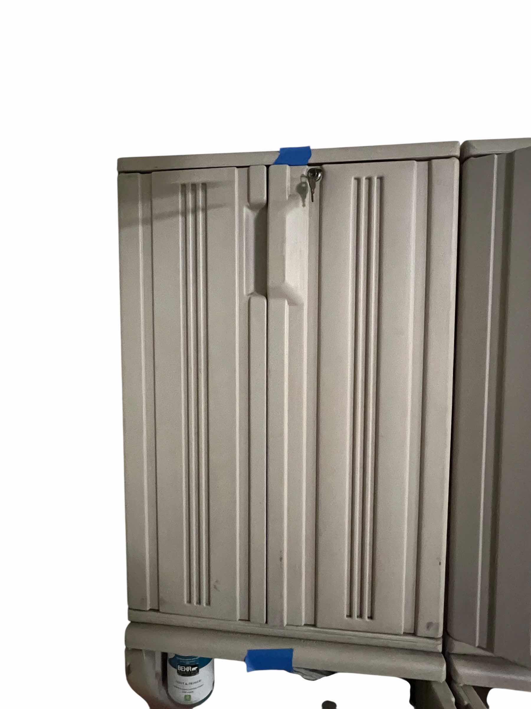 Photo 1 of PLASTIC GARAGE CABINET WITH ONE ADJUSTABLE AND REMOVABLE SHELF 24”W X 16”D X 35”H