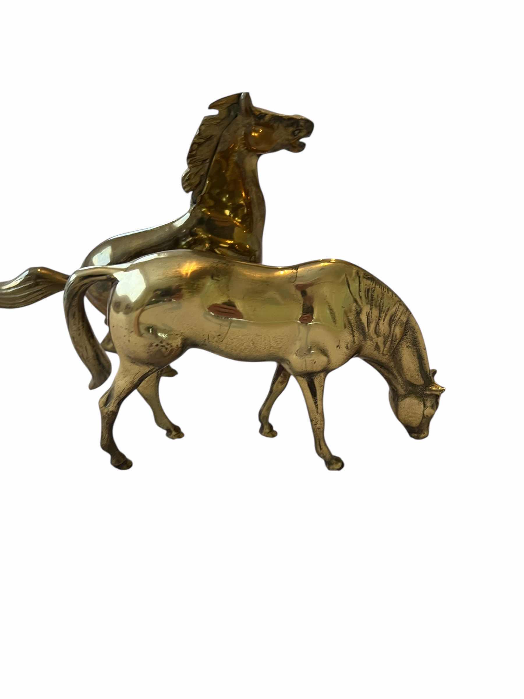 Photo 1 of SET OF 2-6” TALL BRASS HORSE FIGURES