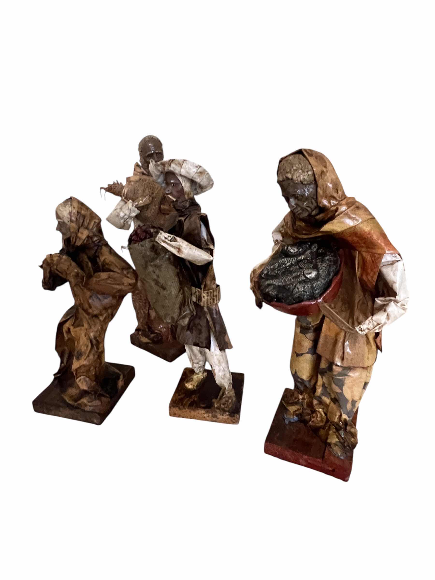 Photo 1 of 4-15” TALL PAPER MACHE FIGURES