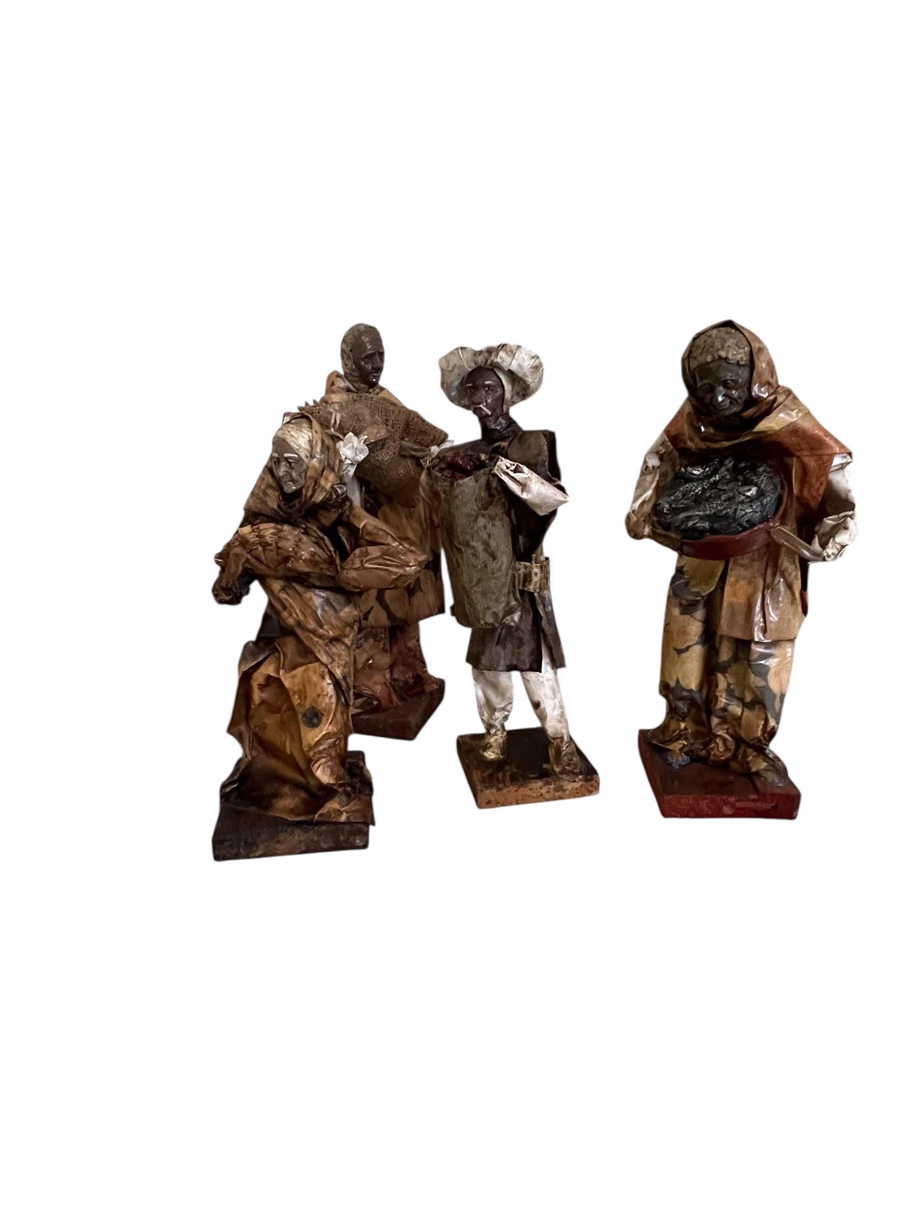 Photo 1 of 4-15” TALL PAPER MACHE FIGURES