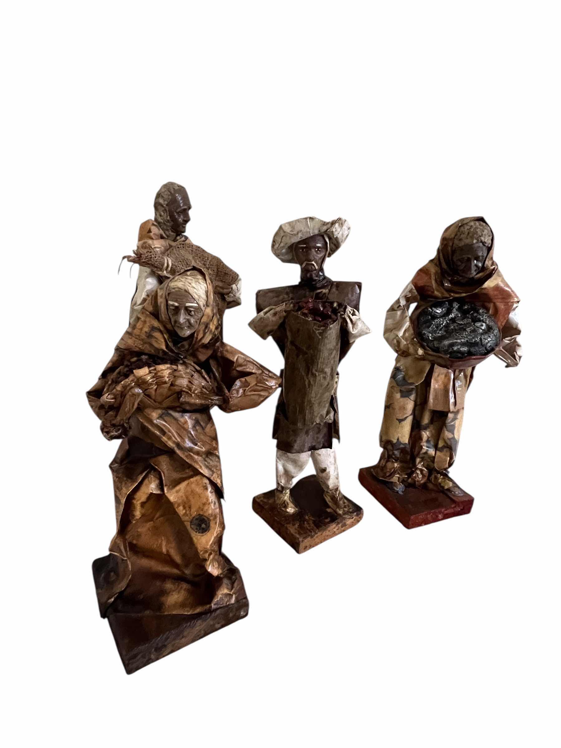 Photo 1 of 4-15” TALL PAPER MACHE FIGURES