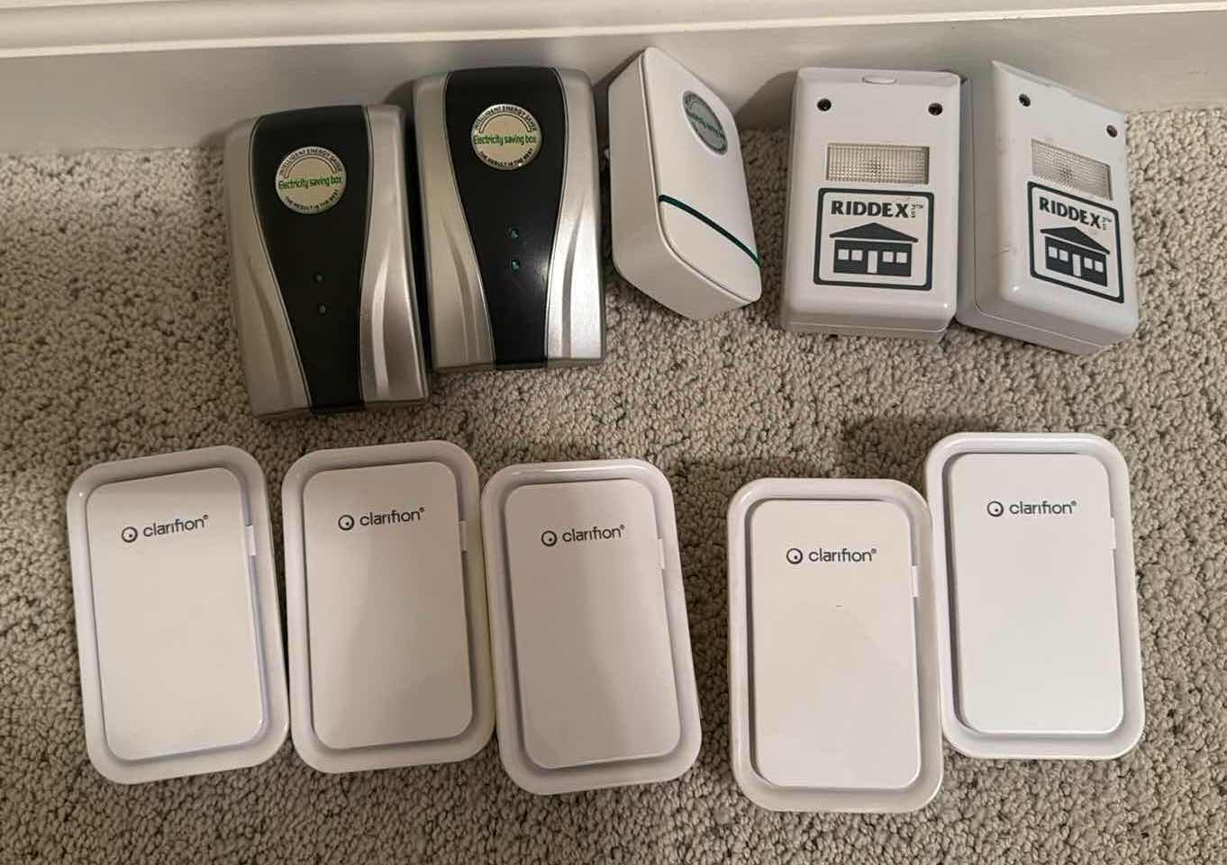 Photo 2 of 5-CLARIFION PLUG-IN AIR IONIZERS, 2 INTELLIGENT ENERGY SAVER ELECTRICITY SAVINGS BOXES, 2 RIDDEX PLUS ELECTRO-MAGNETIC PEST REPELLERS