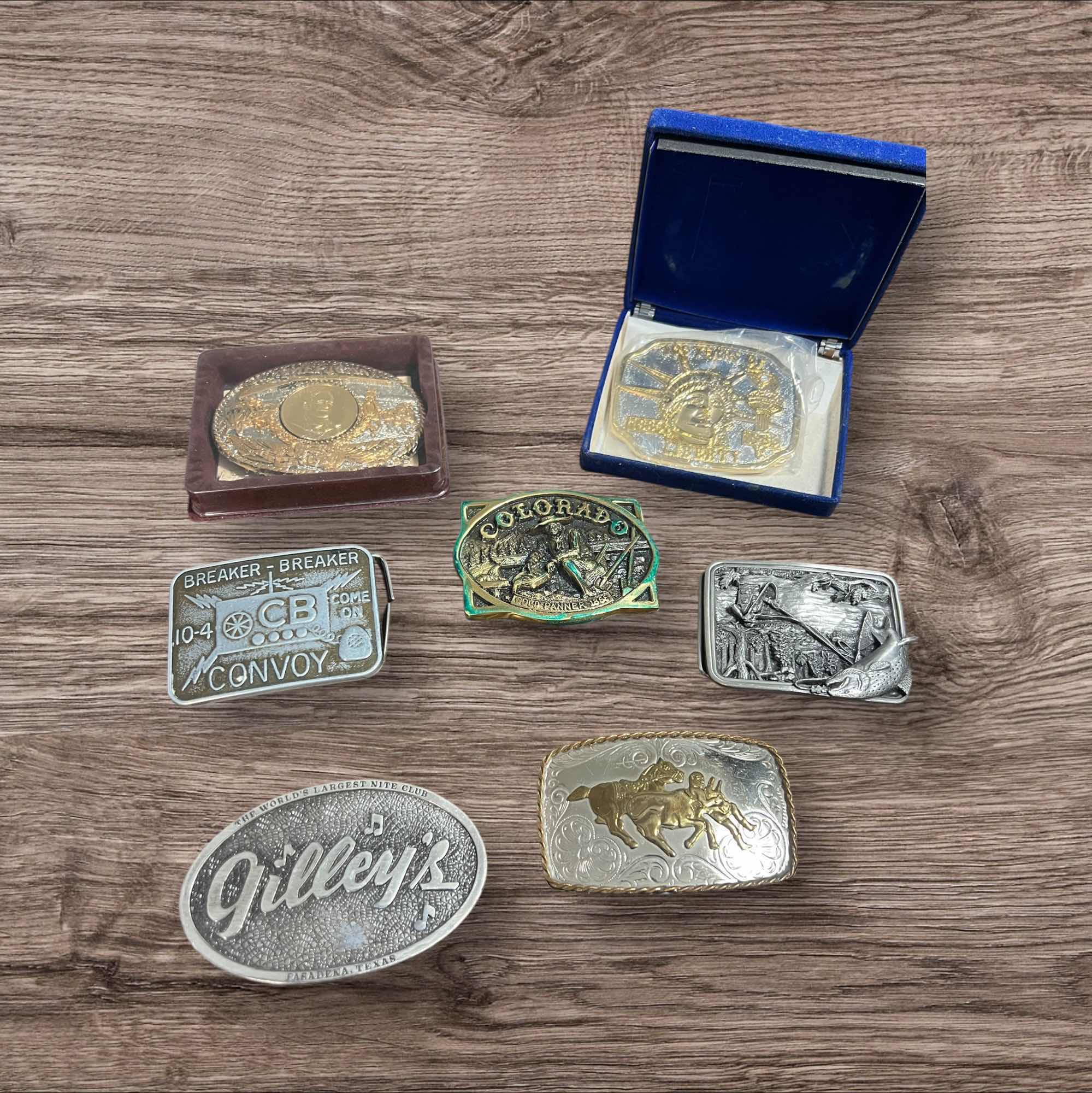 Photo 1 of 7 ASSORTED BELT BUCKLES OF DIFFERENT SHAPES AND SIZES
