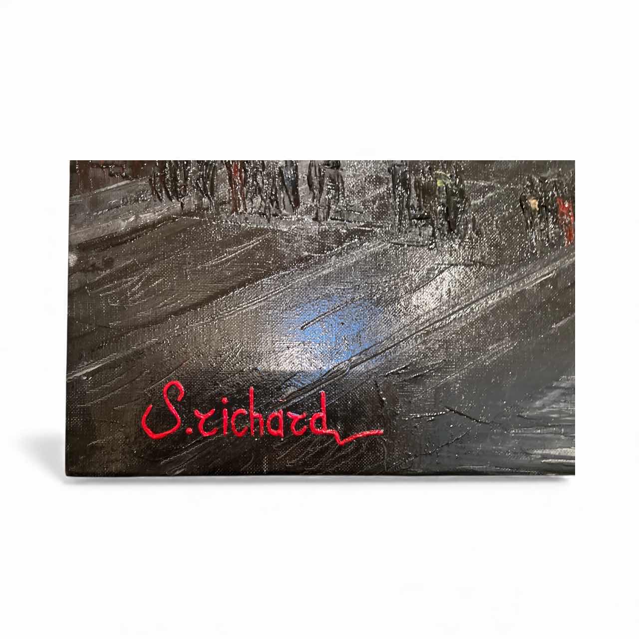 Photo 1 of CANVAS PAINTING OF TIMES SQUARE BY S RICHARD SHOOK 76”H X 44”W