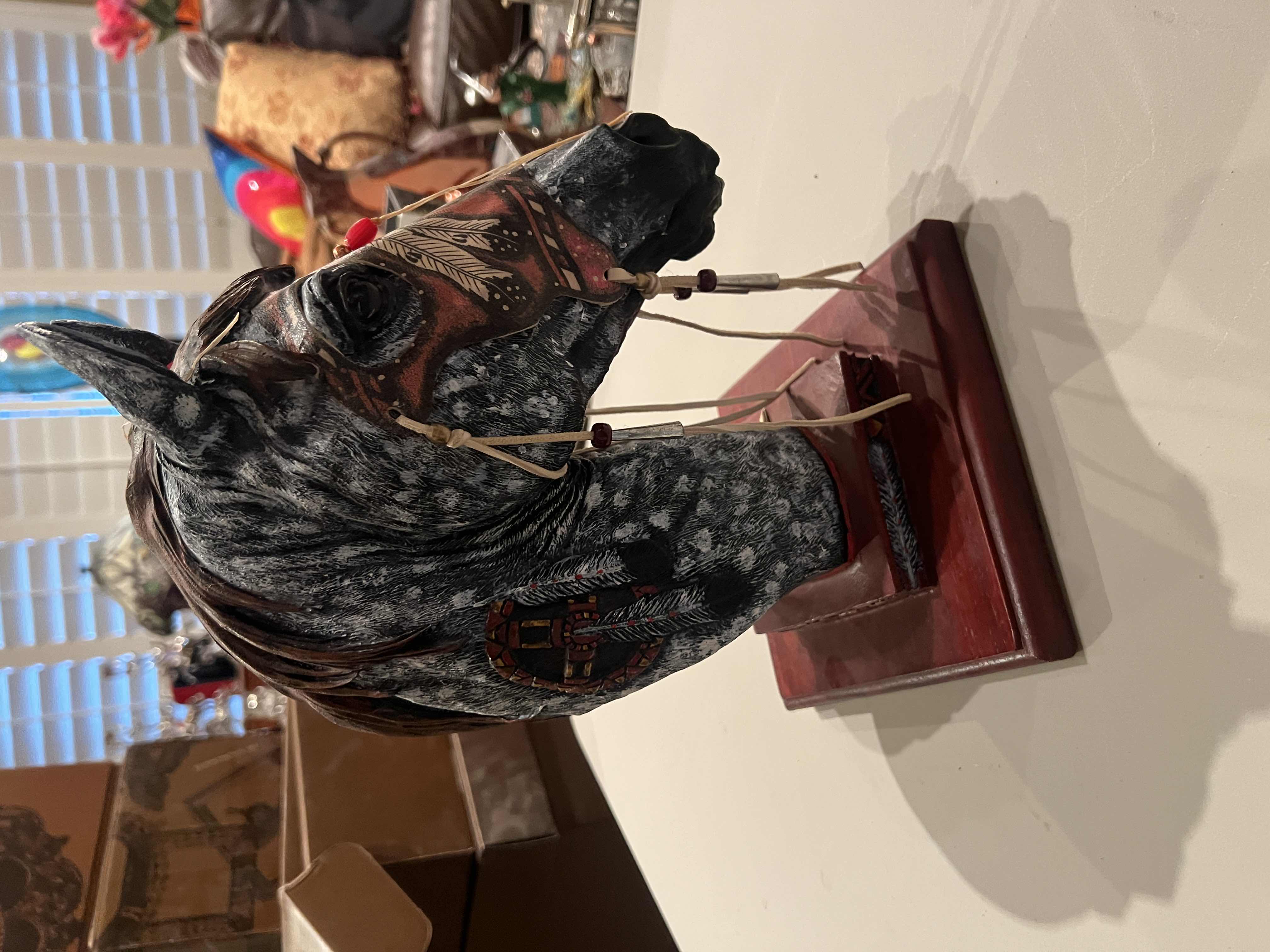 Photo 1 of HORSE HEAD DECORATIVE STATUE 10” TALL