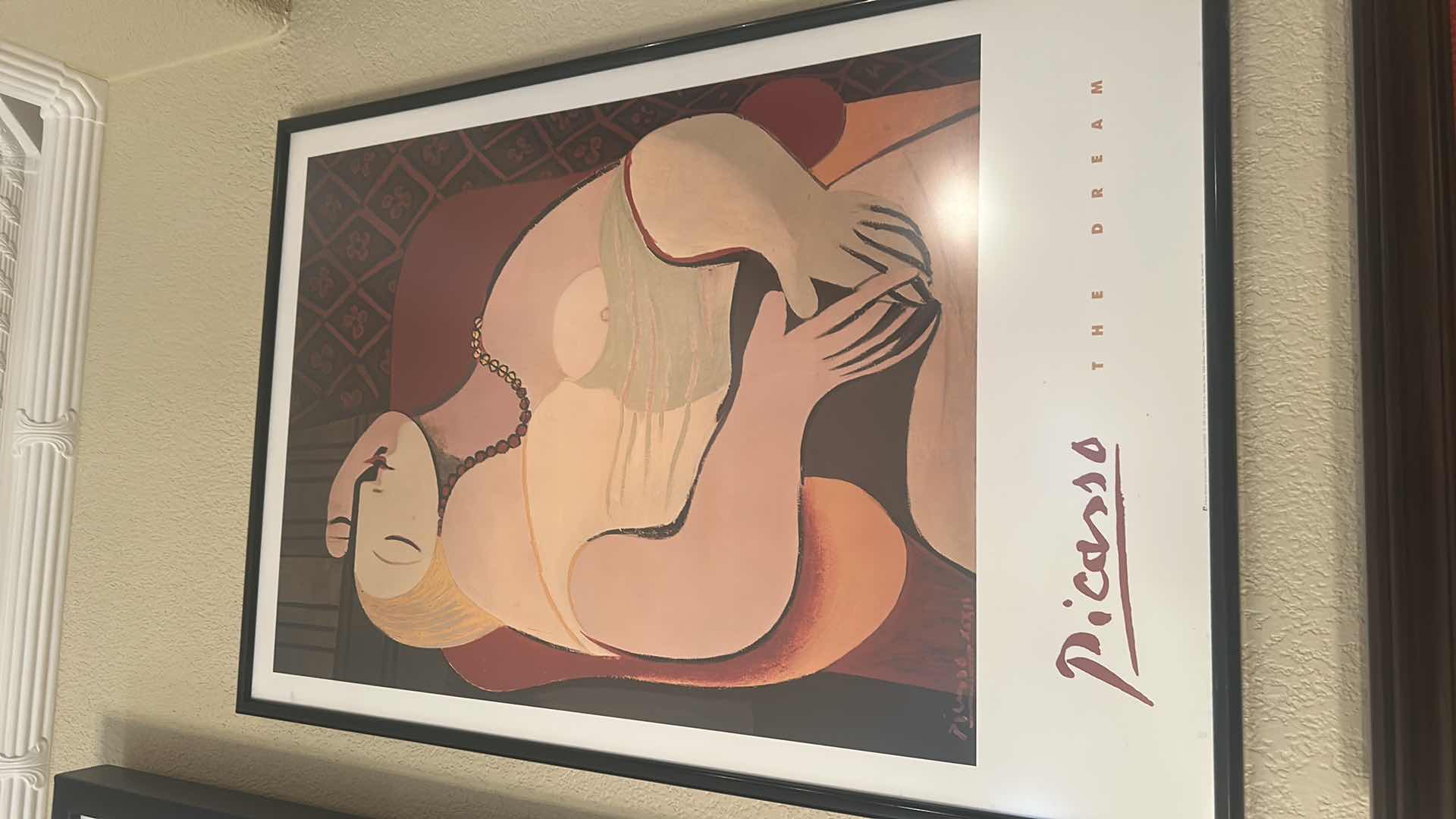 Photo 1 of BLACK FRAME PRINT PABLO PICASSO " THE DREAM" 21" X 40"