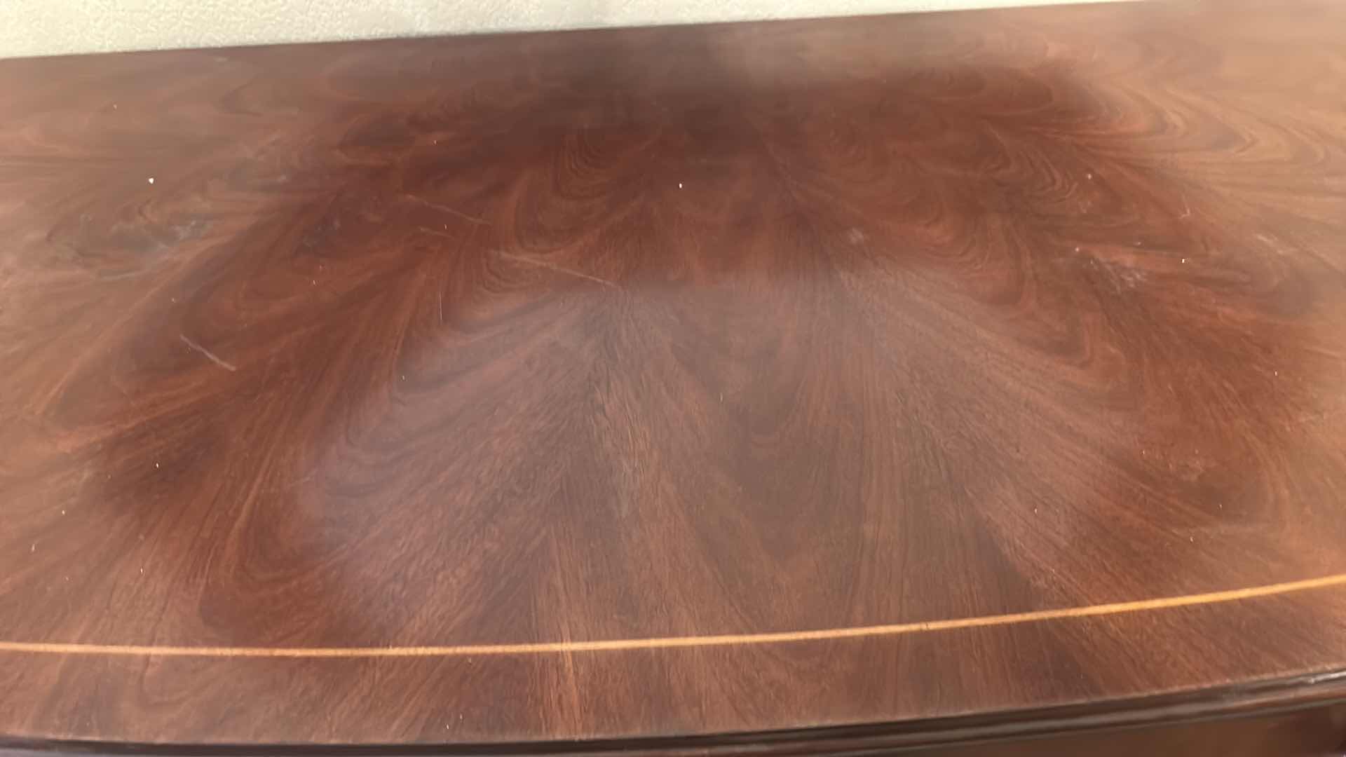 Photo 1 of ART DECO MAHOGANY FINISH THOMASVILLE BOGART CONSOLE TABLE 59"X 21" H 36"